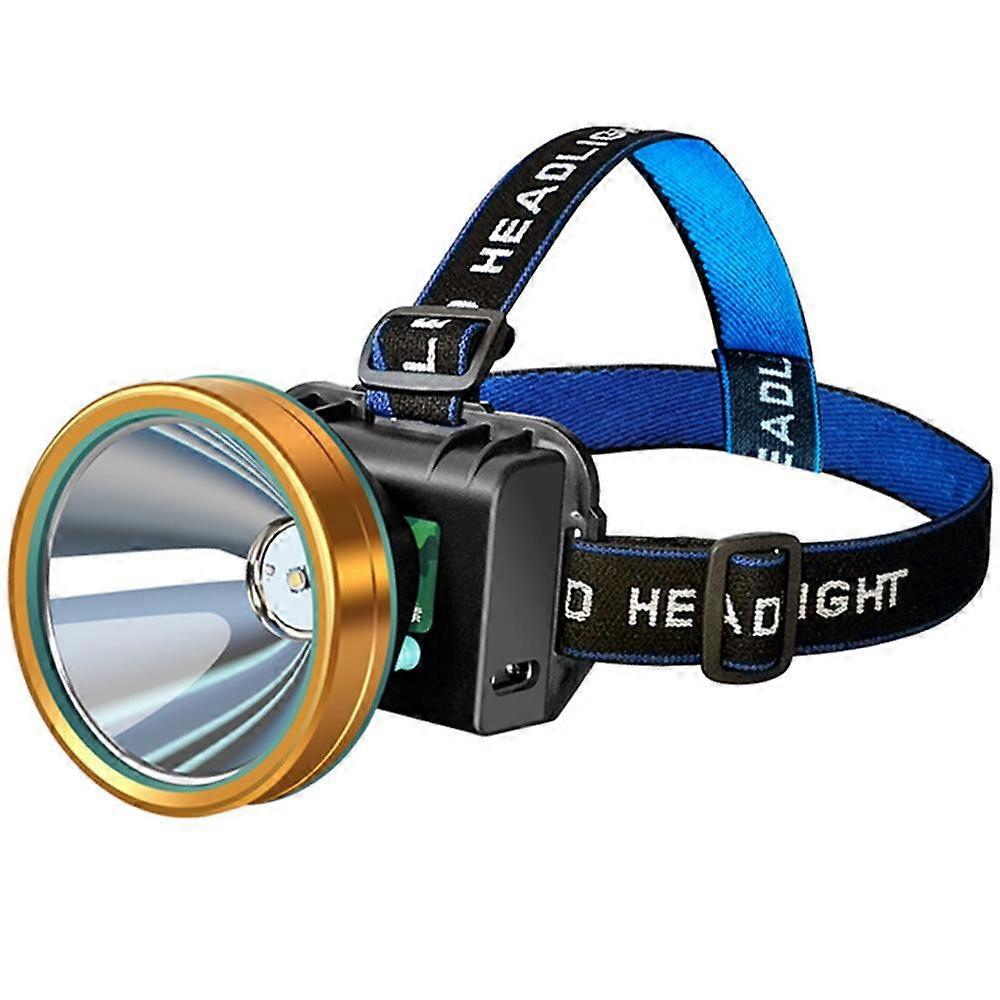 LED Strong Light Induction Charging Head Outdoor Wearable Flashlight