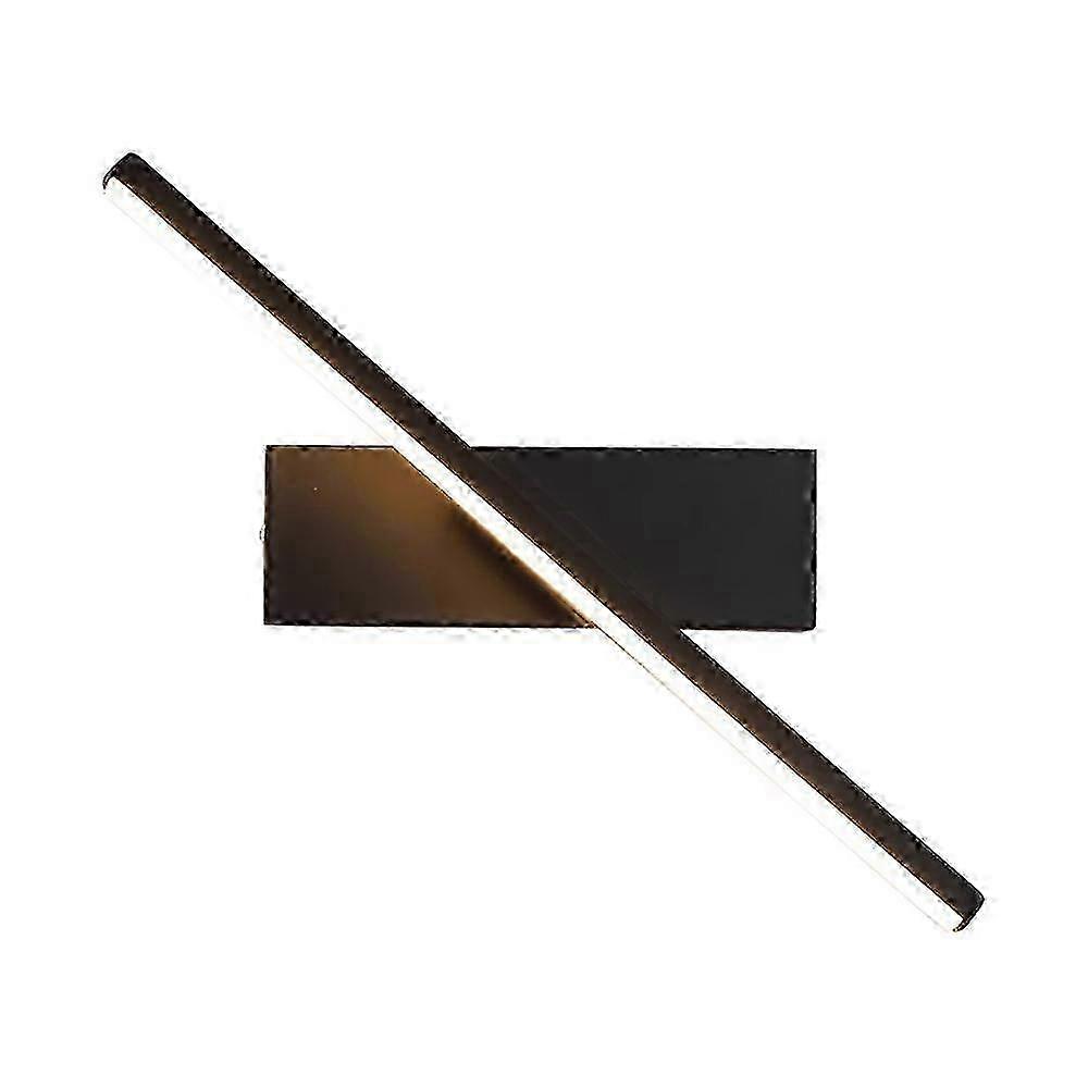 LED black wall light, adjustable angle, three color dimming, suitable for bedrooms and corridors