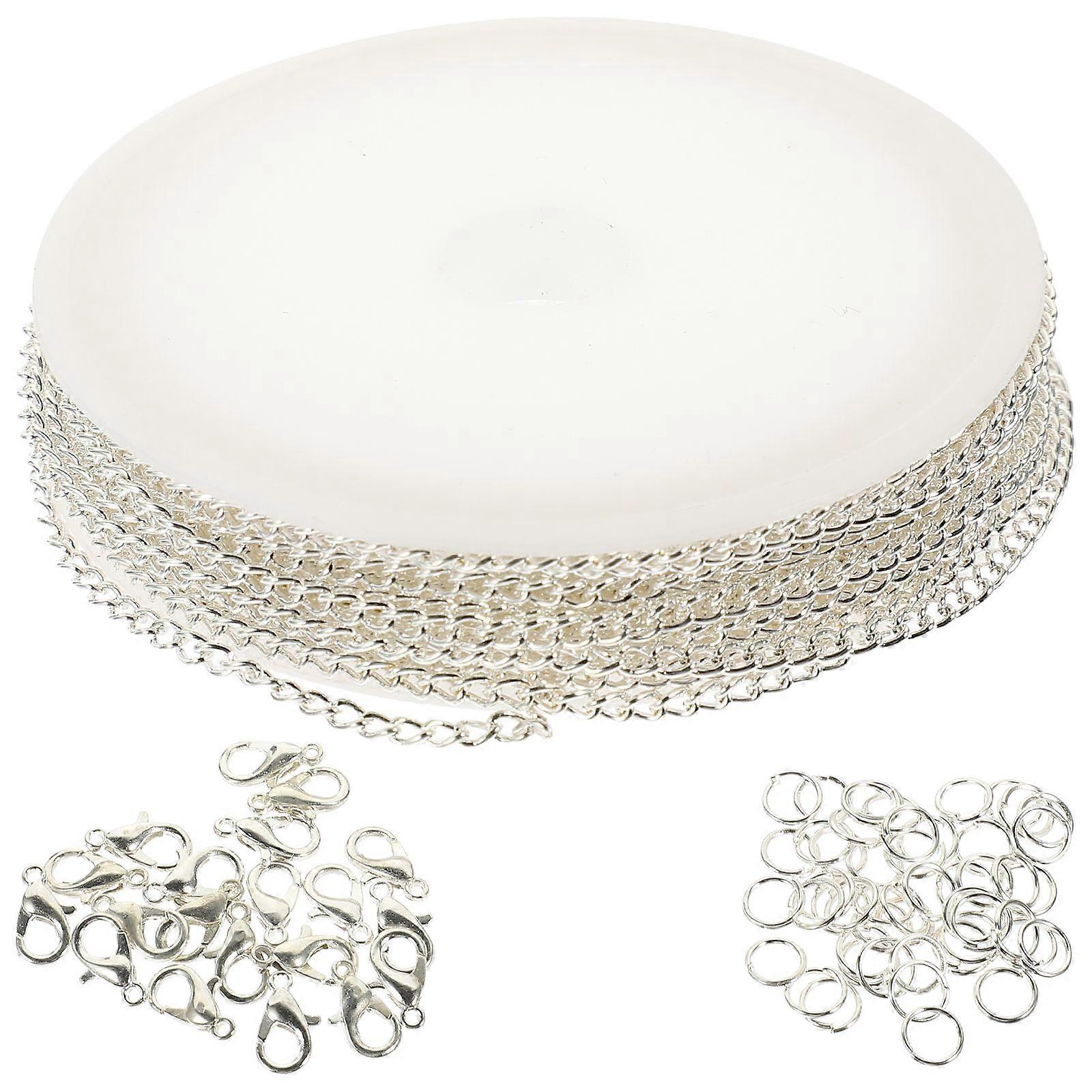 1 Roll  Jewelry Making Chains DIY Lobster Clasps Chain Buckles Round Circles