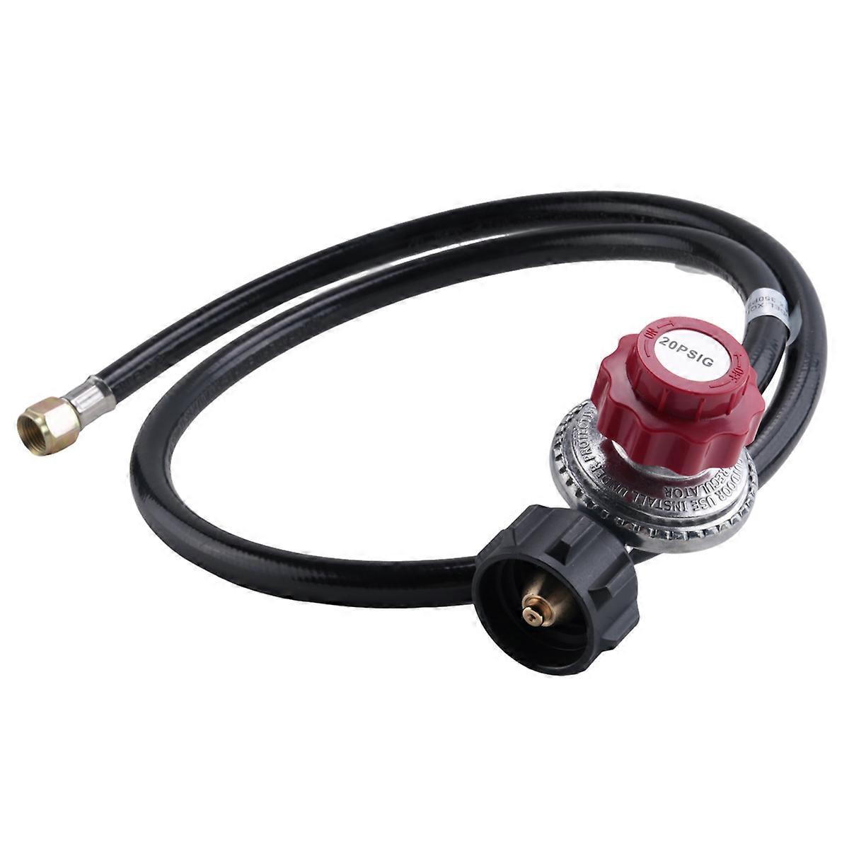 5FT Propane Regulator Hose, 0-20PSI Adjustable Propane Tank Regulator