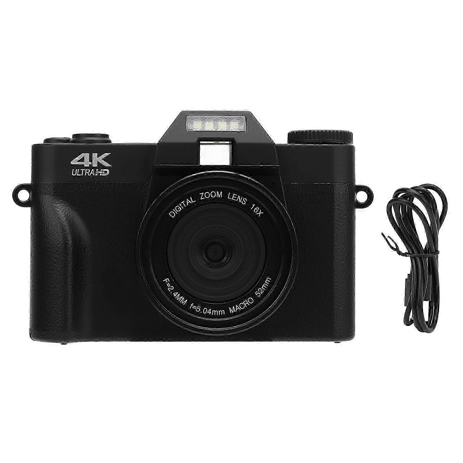Câmera digital 4K 60fps 56mp zoom 6x tela IPS HD de 3 polegadas câmera sem espelho de 1700mAh para viagens e webcam