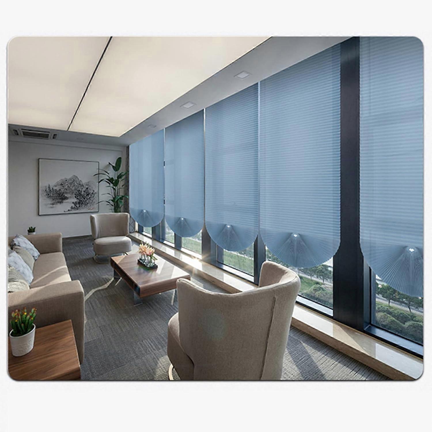 Temporary Window Blinds, Pleated Window Shades Cordless Fabric Shades Light Filtering Fabric Blinds for Windows,Easy to Cut and Install