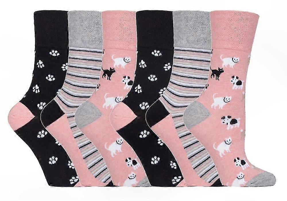 6 Pack Women's Non-Elastic Socks Sizes 4-8