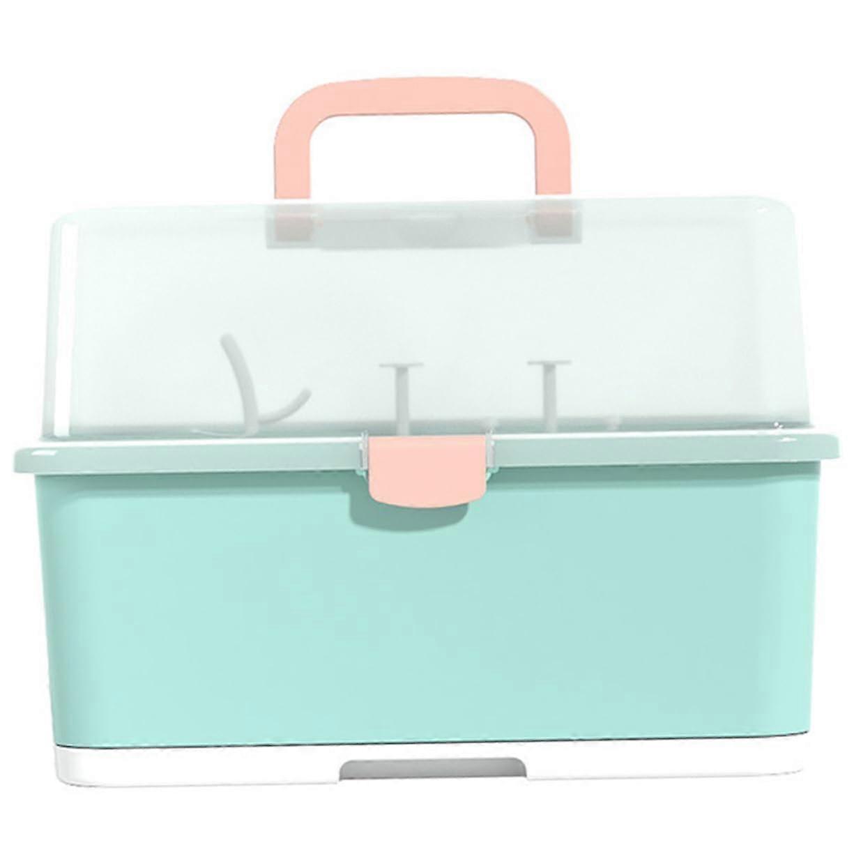 Bottle Dryer Rack Portable Tableware Container With Cover For Drying Bottles And Dinnerware Green