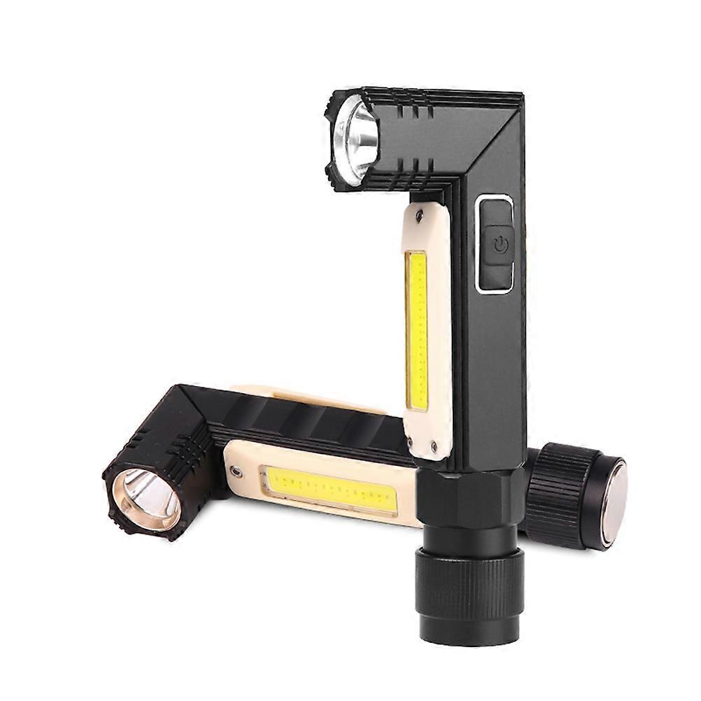 Foldable Hard Light Flashlight for Lighting Use Outdoor Flashlight with USB Charging