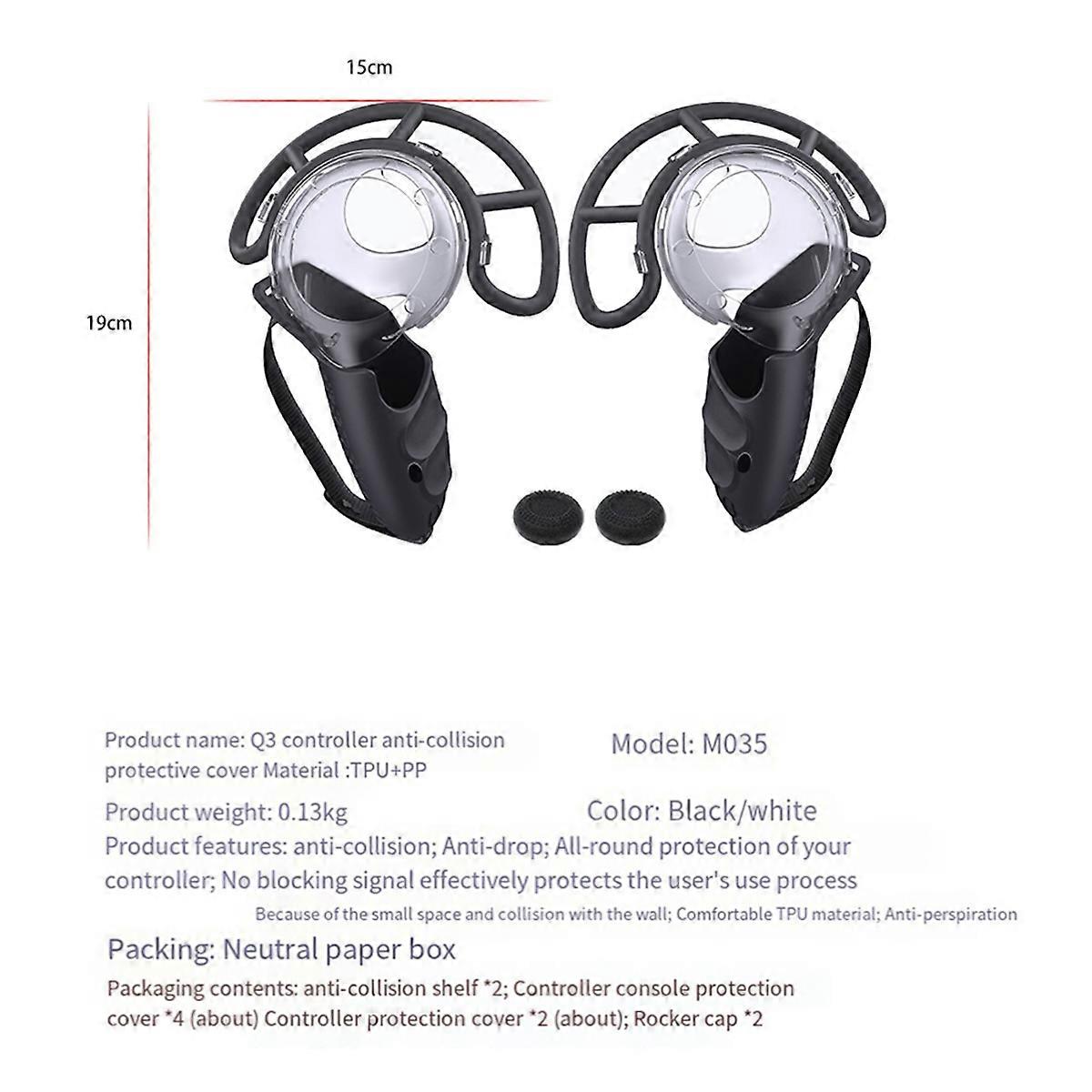 For 3 VR Wrist Strap Silicone Protective Cover Headset