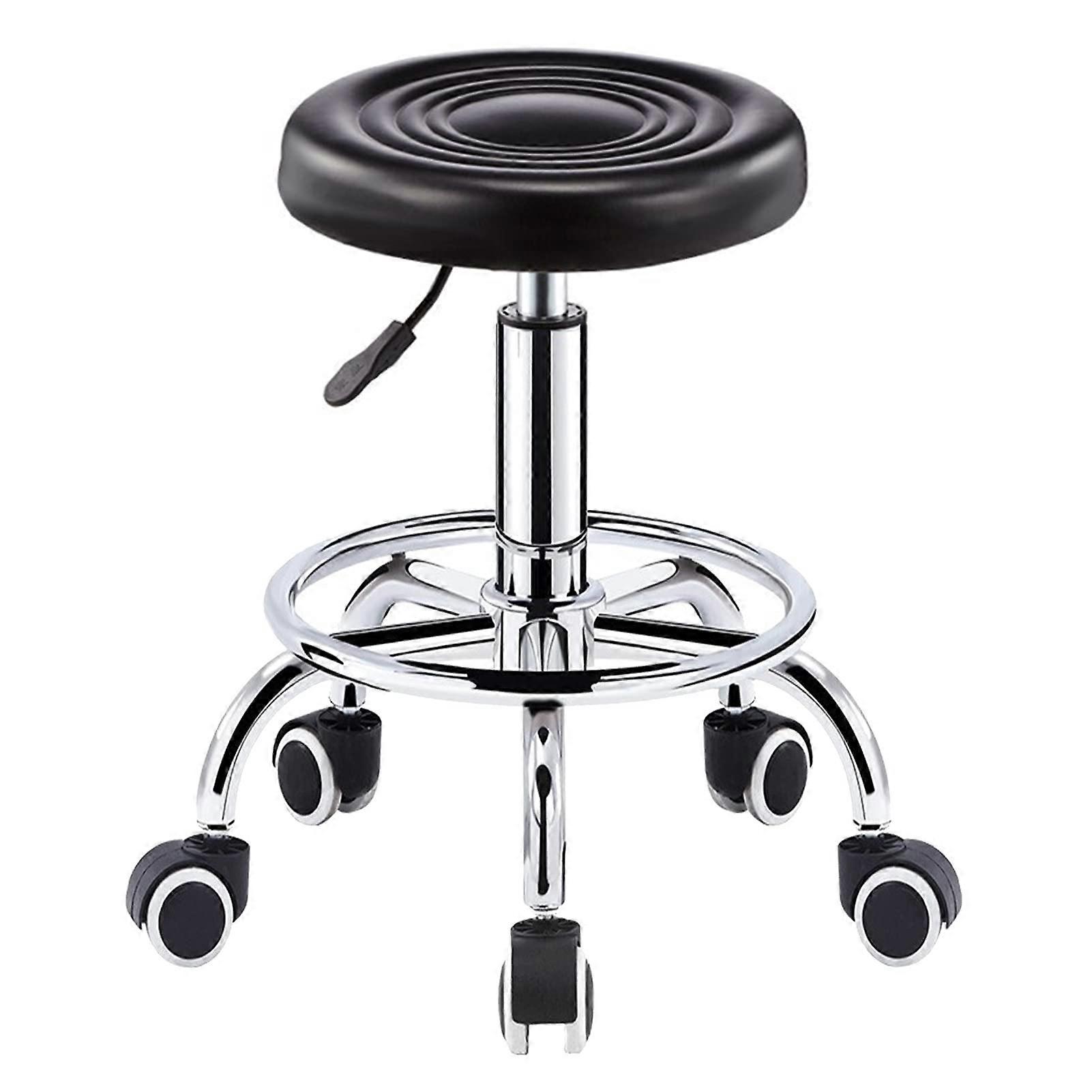 Rolling Bar Modern Rotating Dining Chair Cafe Counter Bar Chair Sponge Seat Swivel Casters Adjustable 4448 Cm Black