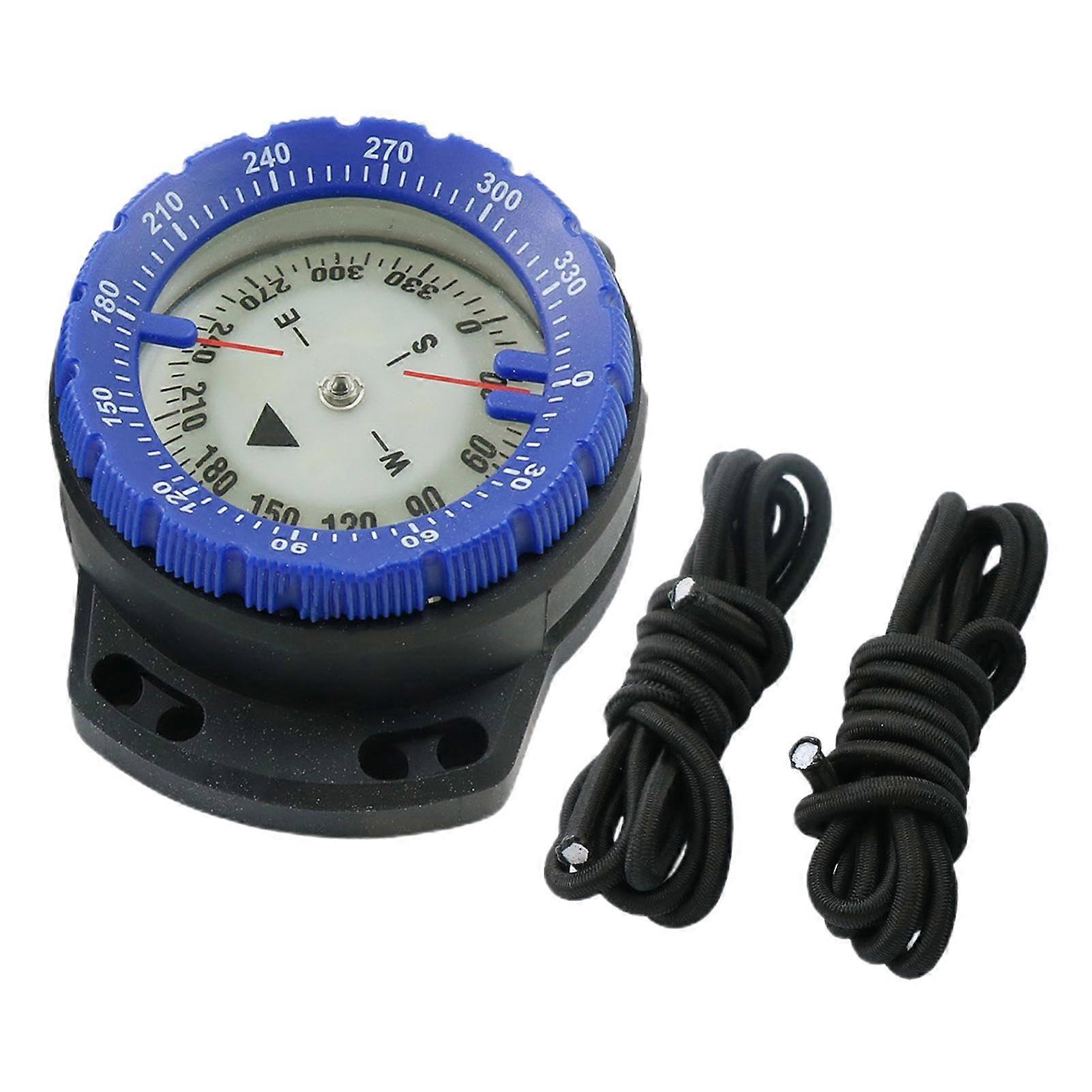 Kayak Compass Waterproof Underwater Dive Compass With Rope Glowing Side Window For Scuba Diving Blue
