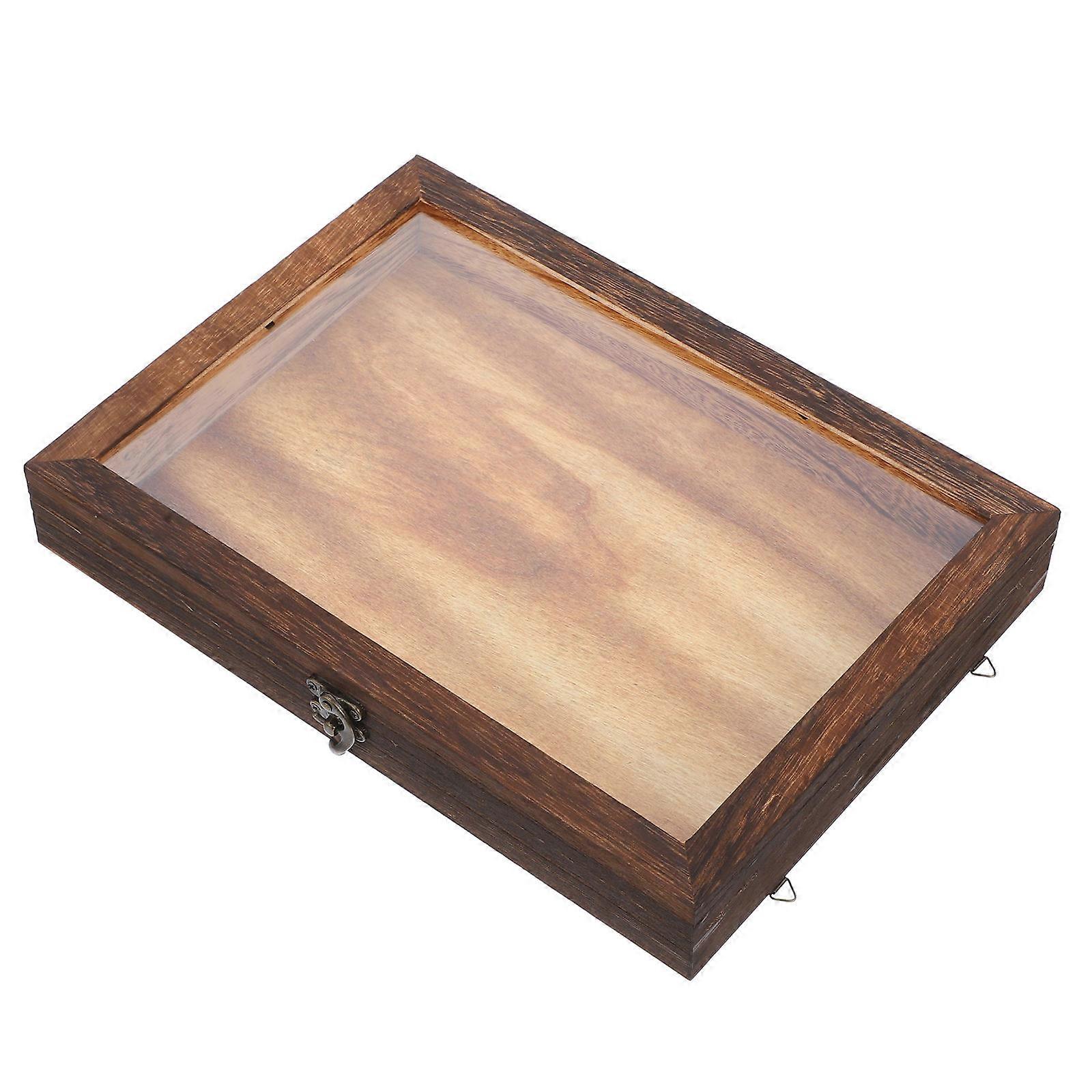 Wooden Specimen Display Case for Butterflies with 4Pcs Dustproof Set