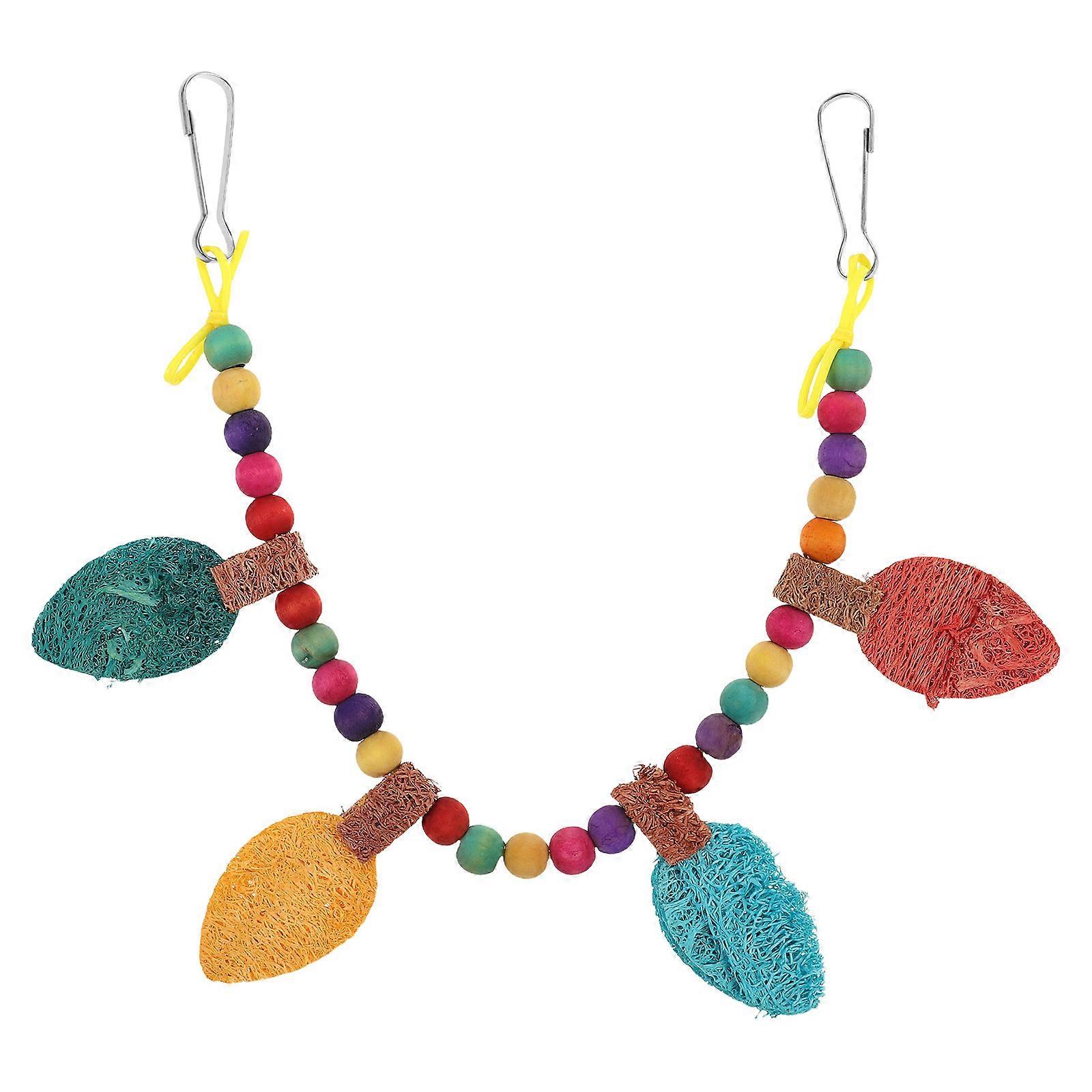 Parrot Chew Toy Interactive Design Hanging Swing For Parakeets Cage Playtime 1Pcs