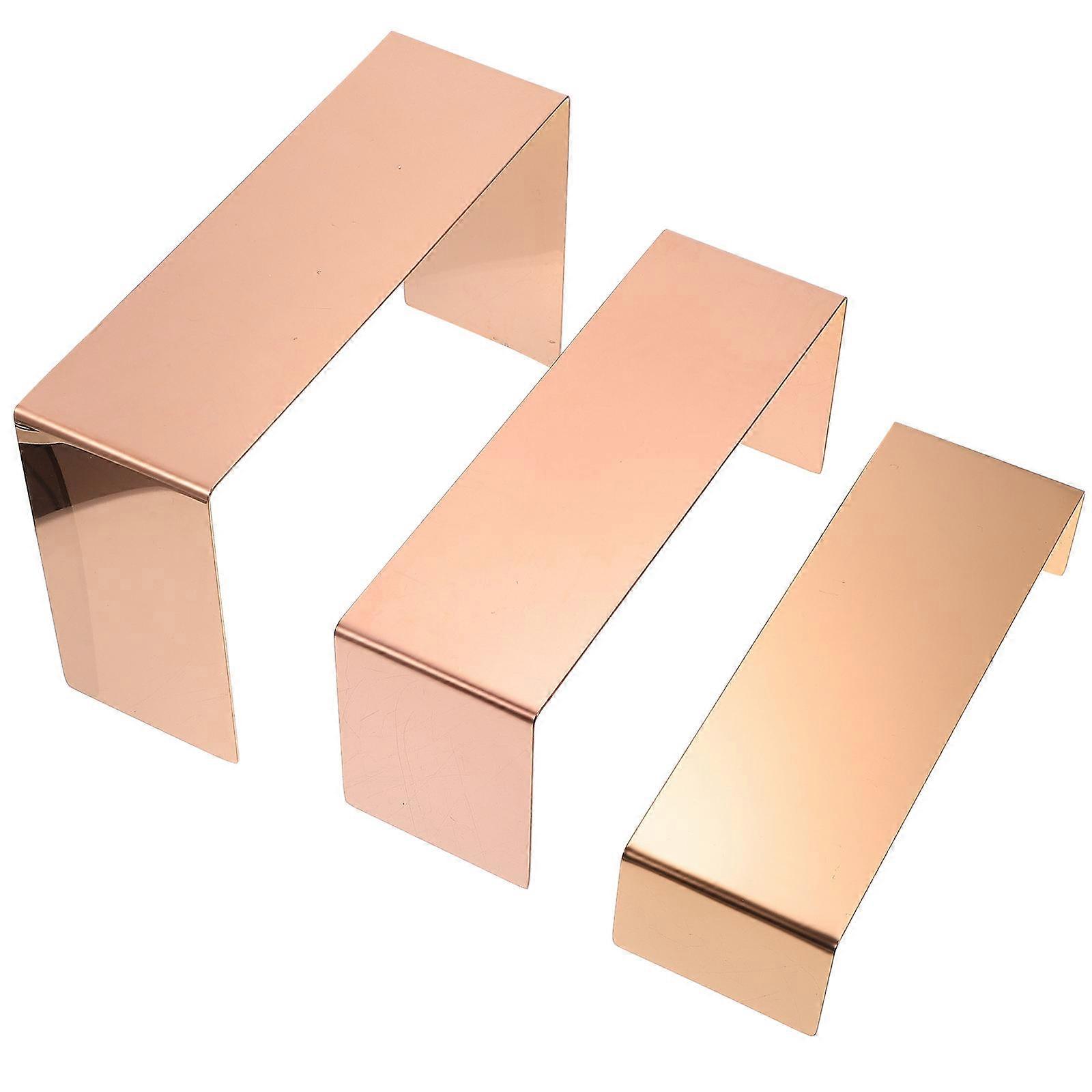 Stainless Steel Shoes Rack for Display Use with 6Pcs in Golden Color