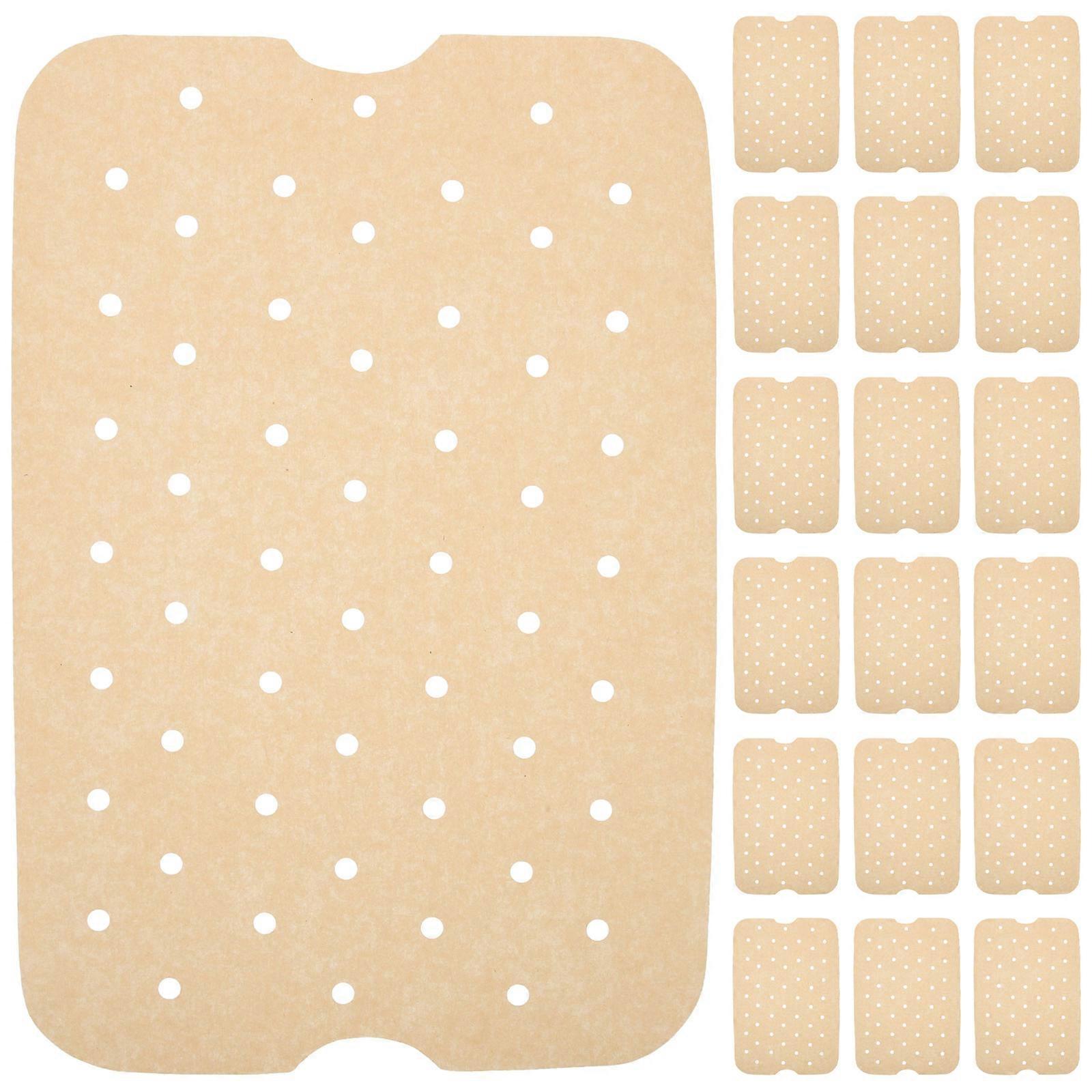 Baking Liners Perforated For Steam Circulation Air Fryer Baking Pan Liner 29.5x19.5cm Even Heating 200 Sheets