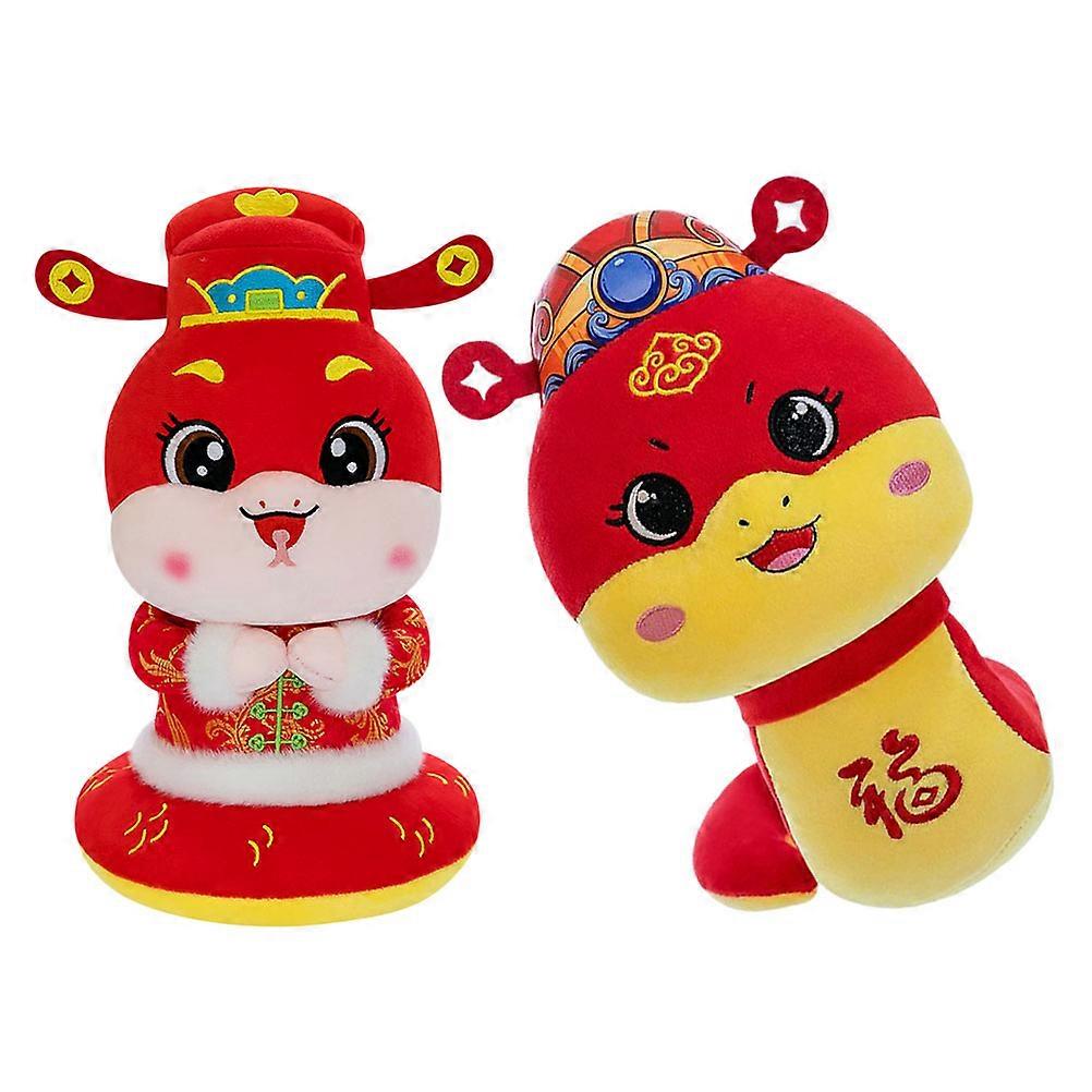 Snake Plush Mascot Toy for Kids Red Color 6Pcs Set Chinese New Year