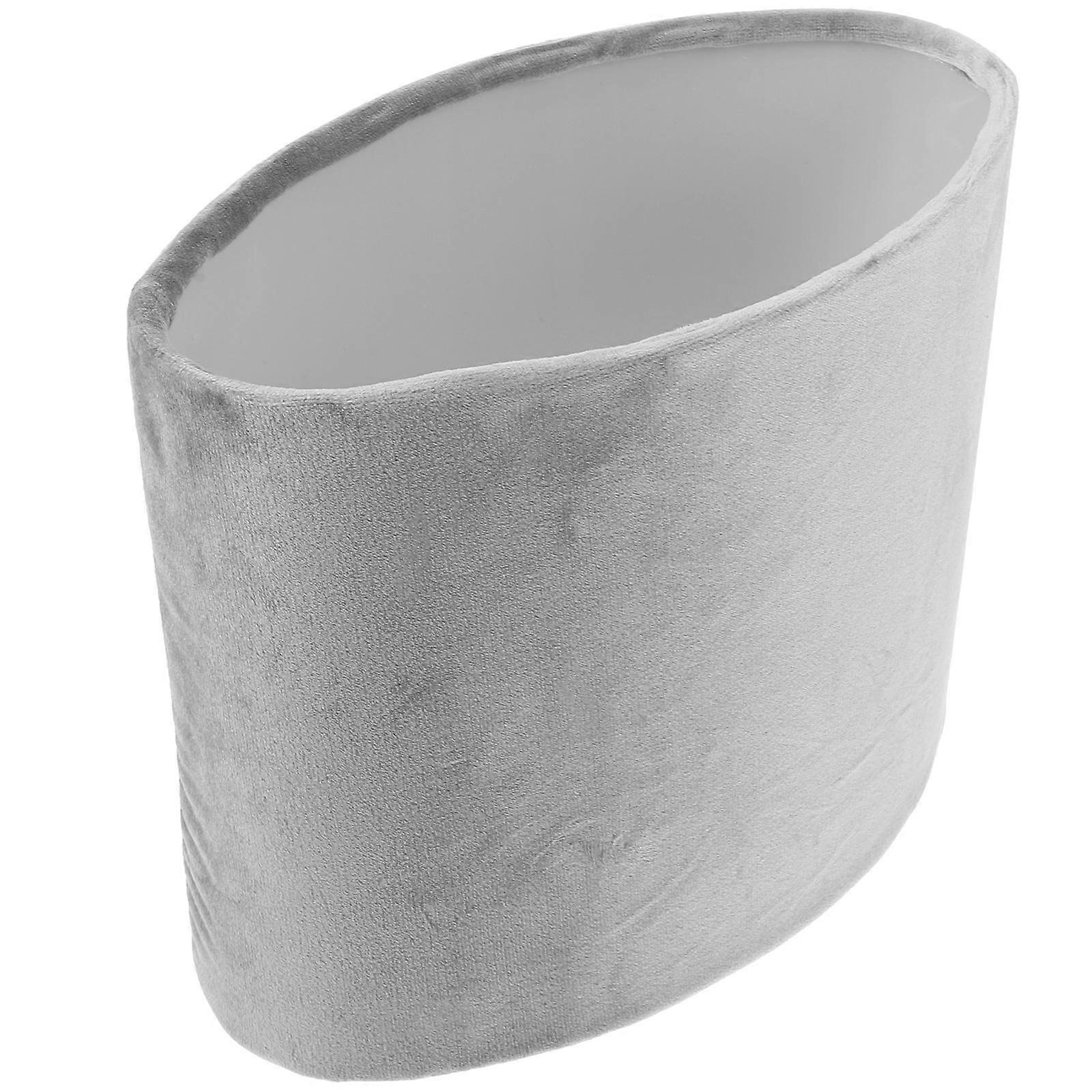 Table Light Cover Accessory Decorative Oval Lampshade 2Pcs Grey
