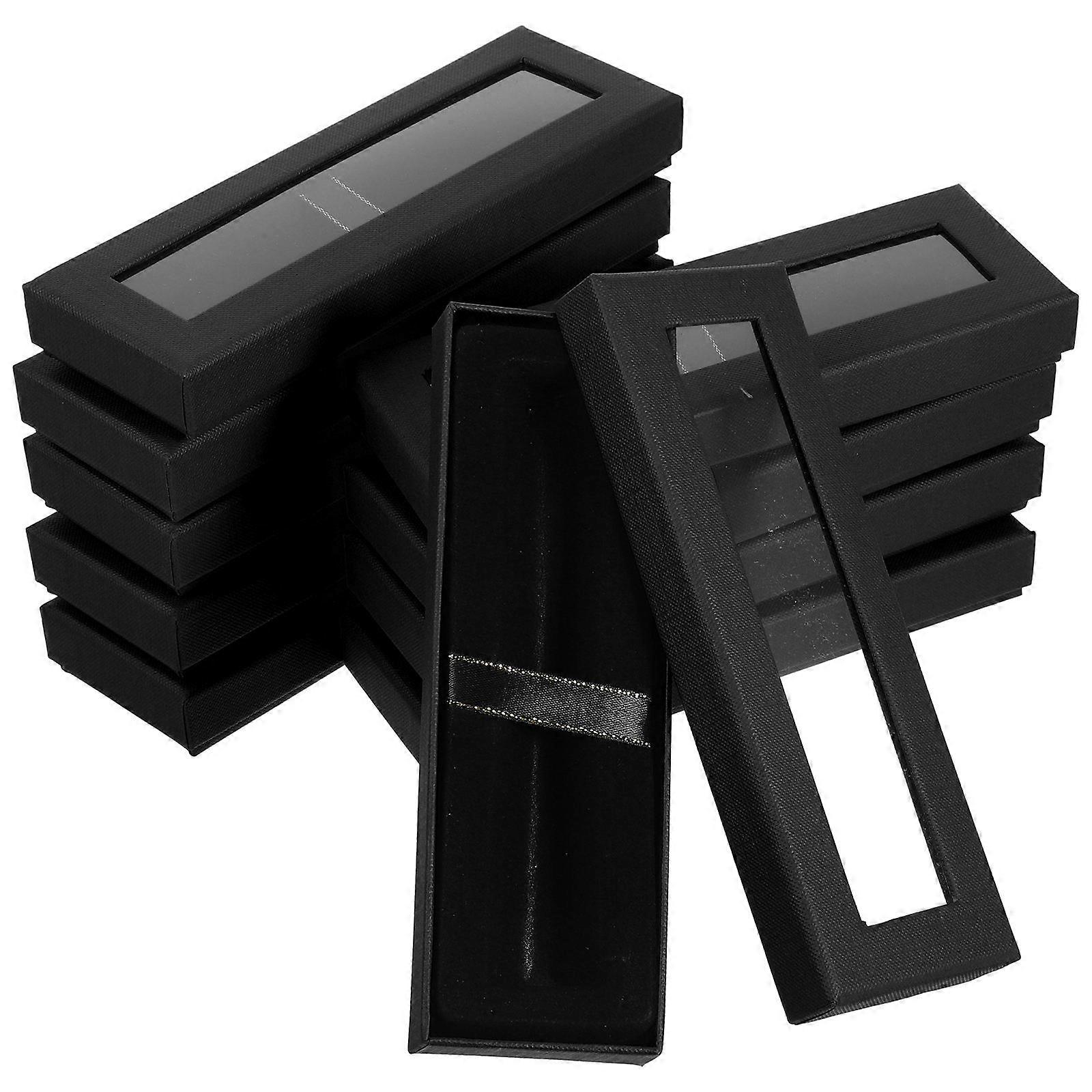 Pen Packing Case Black for Storage 40Pcs Clear Lid Decorative Box