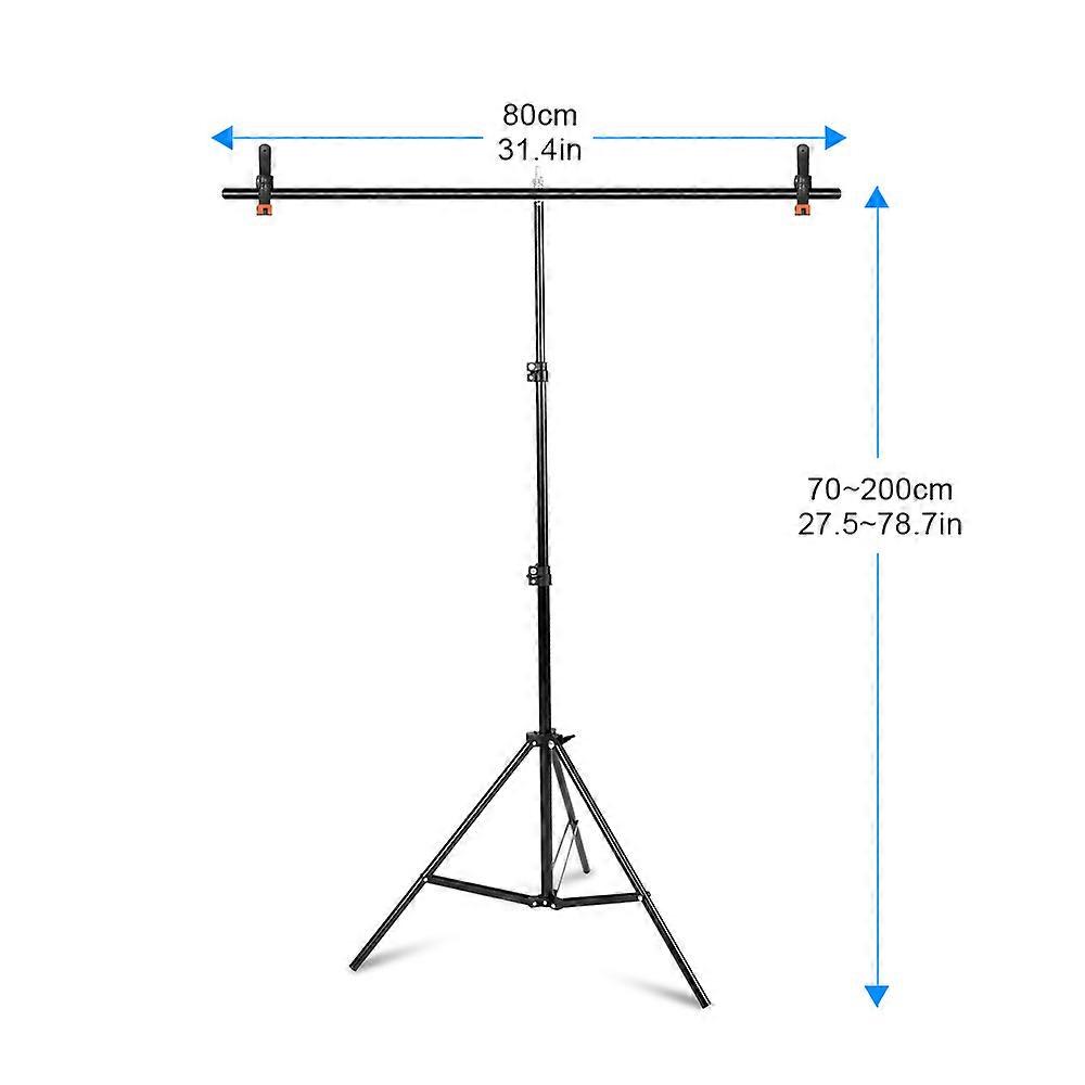 Selens Photography T-shaped Stand Metal Background Frame Backdrop Bracket Support System With Clips For Studio Green Screen