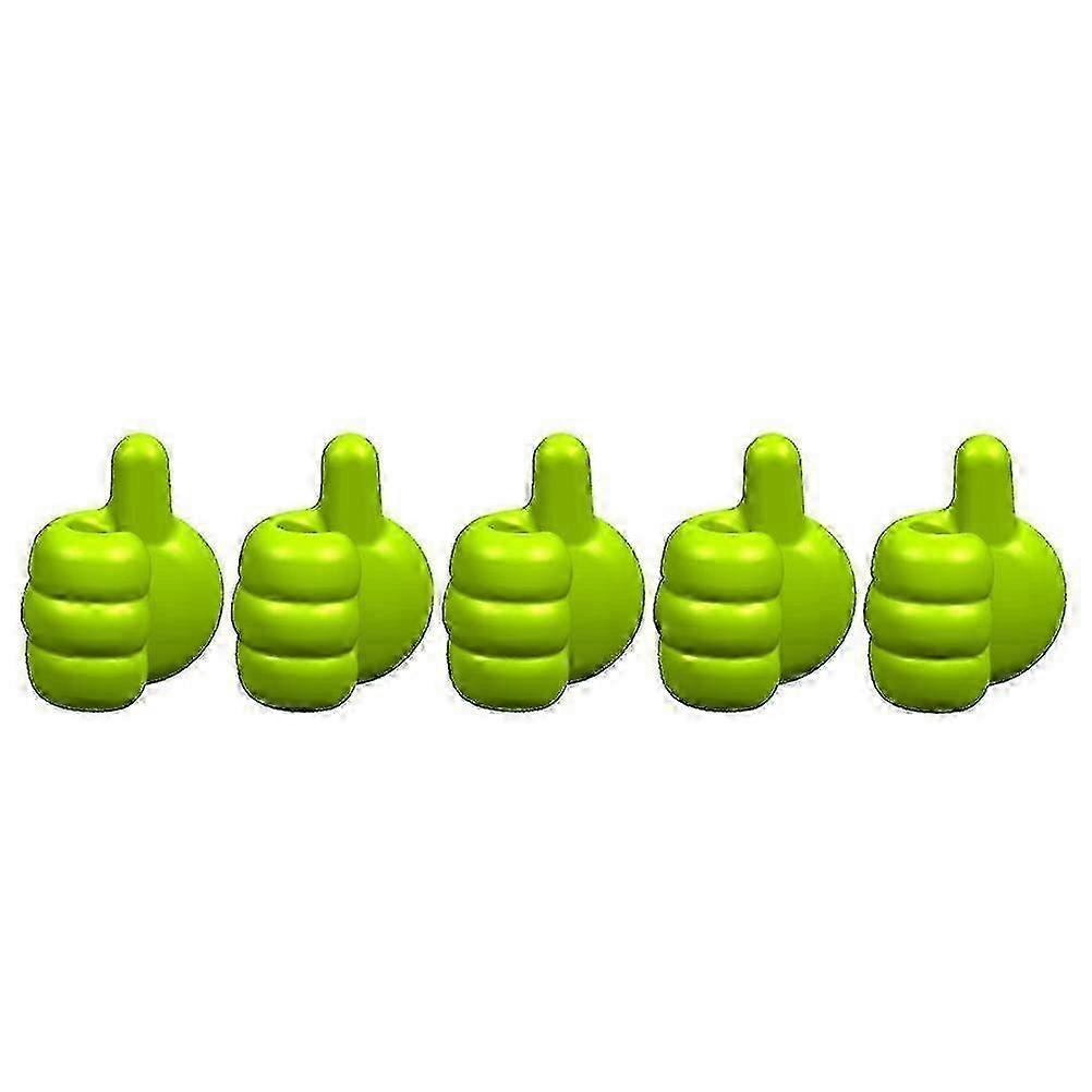 5pcs Creative Thumb Wall Hooks-Multi-function with Anti-scratch Adhesive YVL