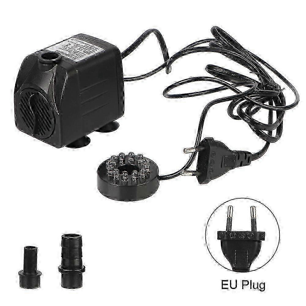 With Power Cord with 12 LED Light Ultra-quiet Submersible Fountain Water Pump
