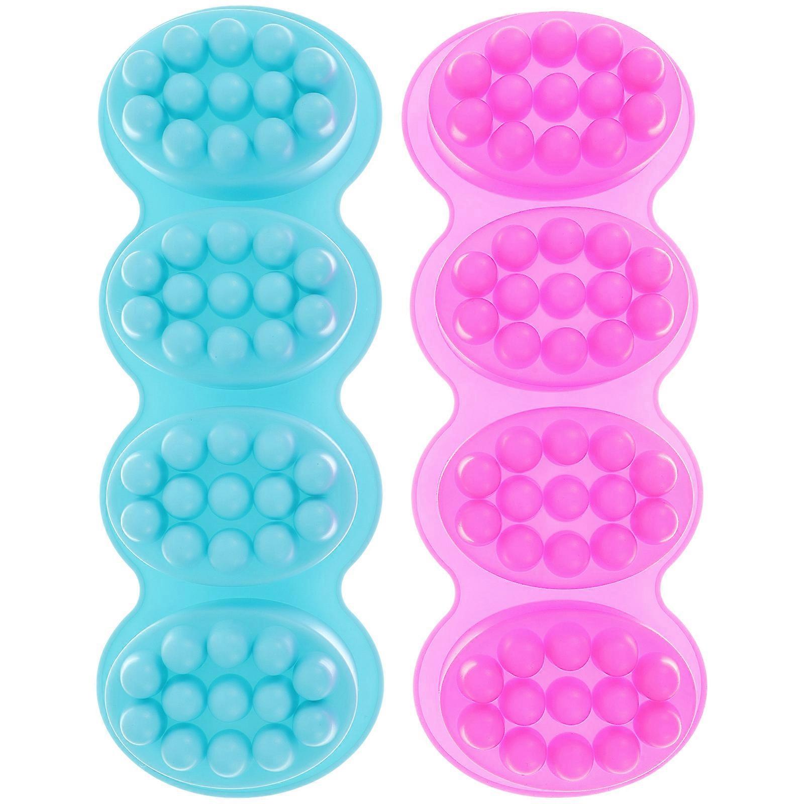 Soap Silicone Molds for Craft Handmade Soap 8Pcs Massage Design