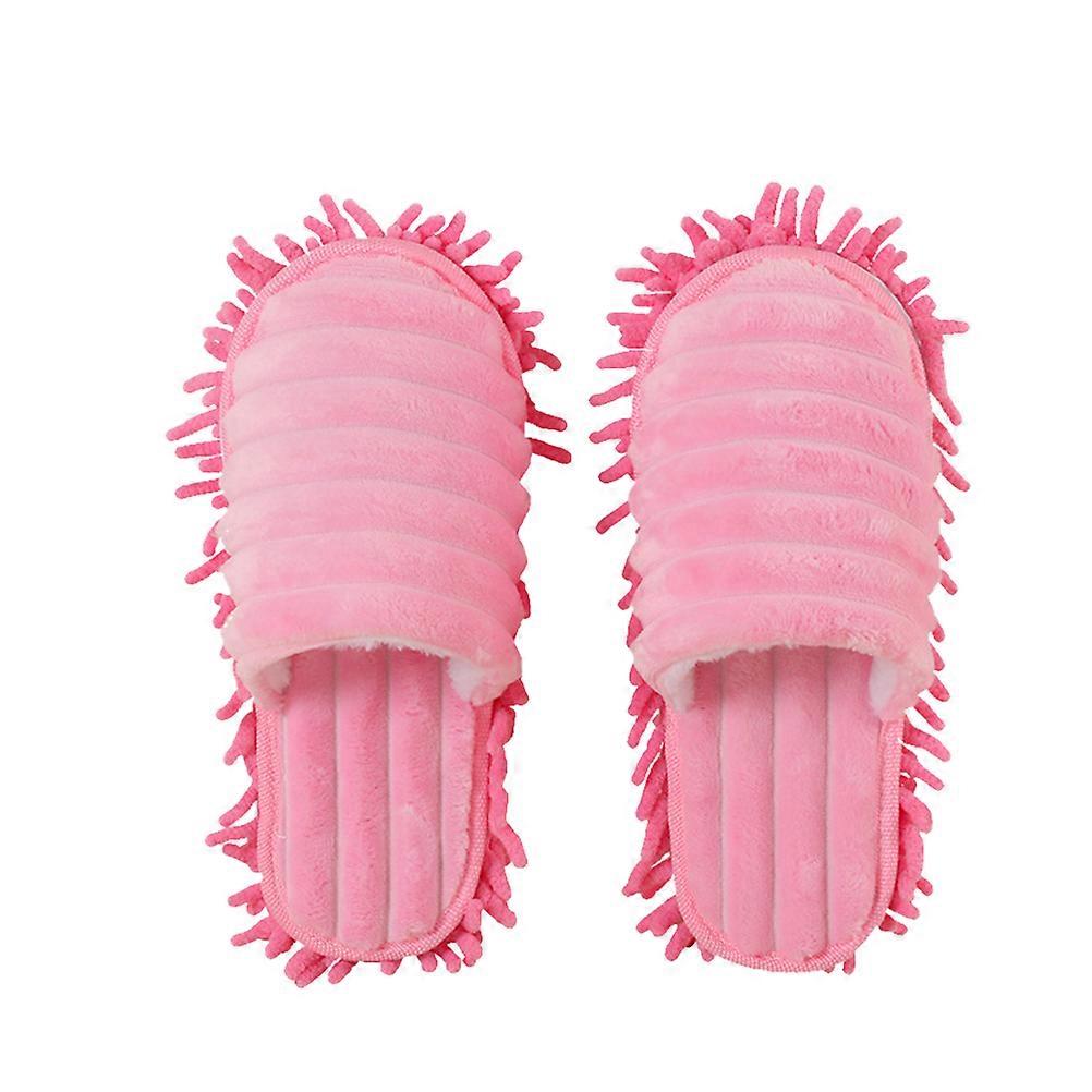Cleaning Slipper Pink Floor Slipper for Moping 2Pairs Detachable and Soft