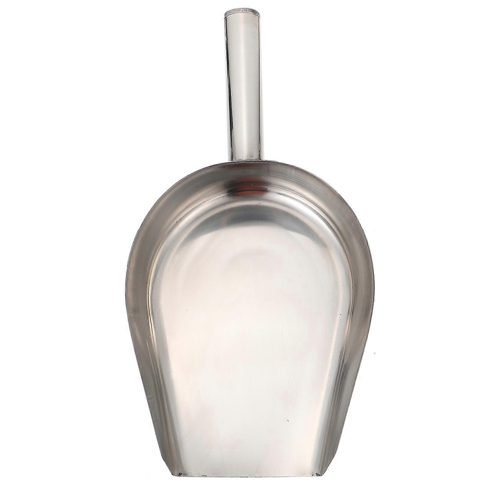 Flat Bottom Scoop Metal Ice For Home Use Silver 38.5X19.2CM Coffee Scooping 1Pack