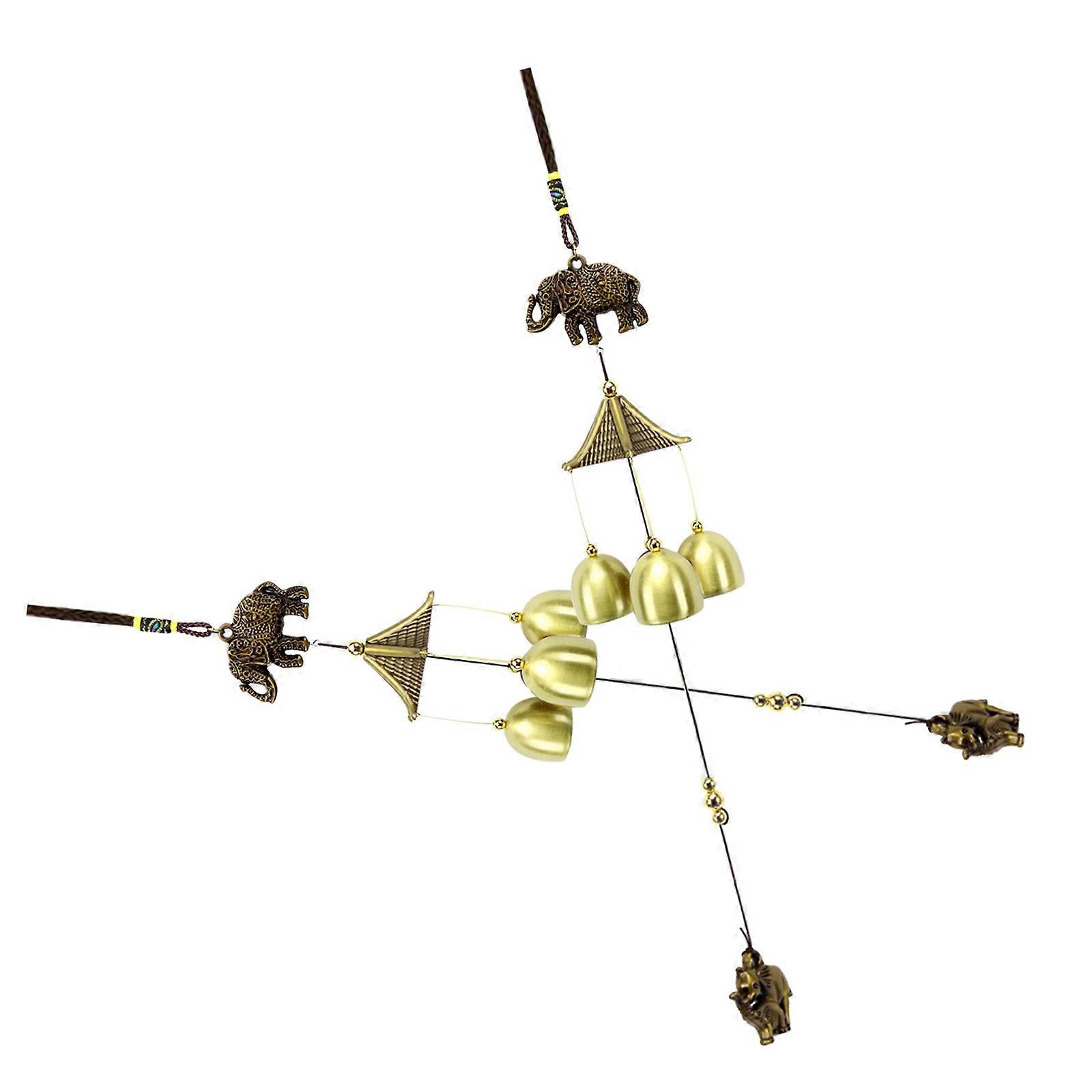 Assorted Color Elephant Wind Chime Bell for Decoration 6Pcs Scenic Spot