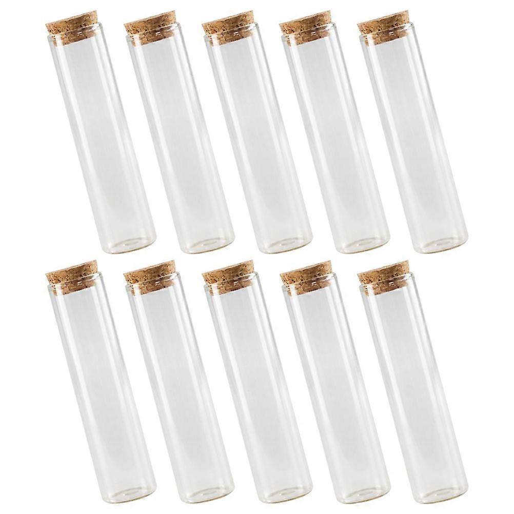 Transparent Glass Bottles with Cork Lids for Storage Use 20Pcs
