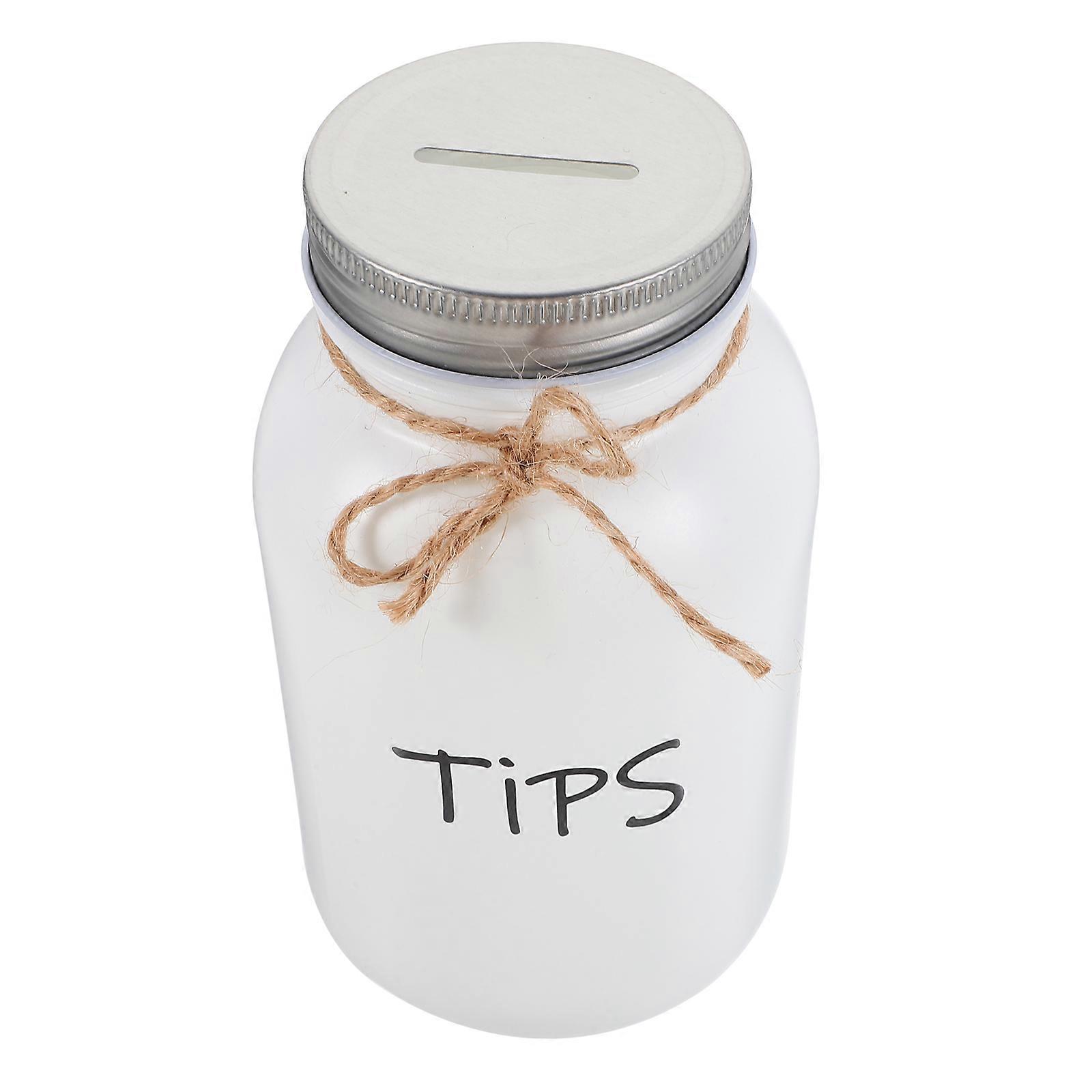 Piggy Bank for Adults Glass Saving Box with 4Pcs Coin Storage Container
