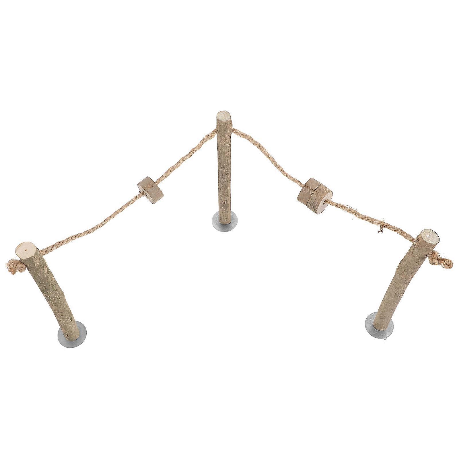 Bird Perch Stand Wood Platform for Parrot Exercise 3Pcs Set