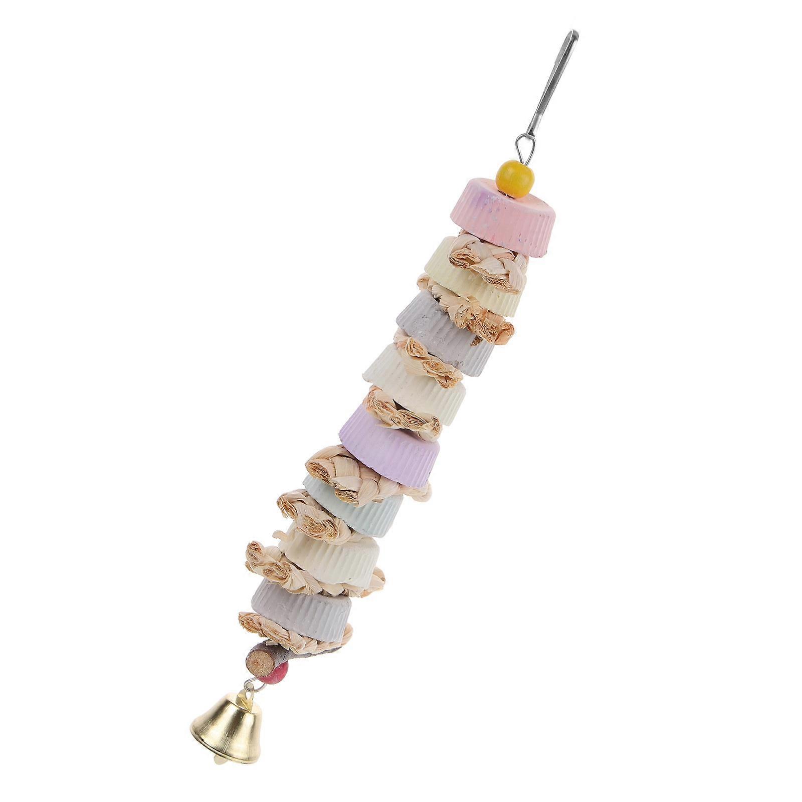 Bird Shredding Toy Hanging Chewing Toy for Parrots Durable Stone