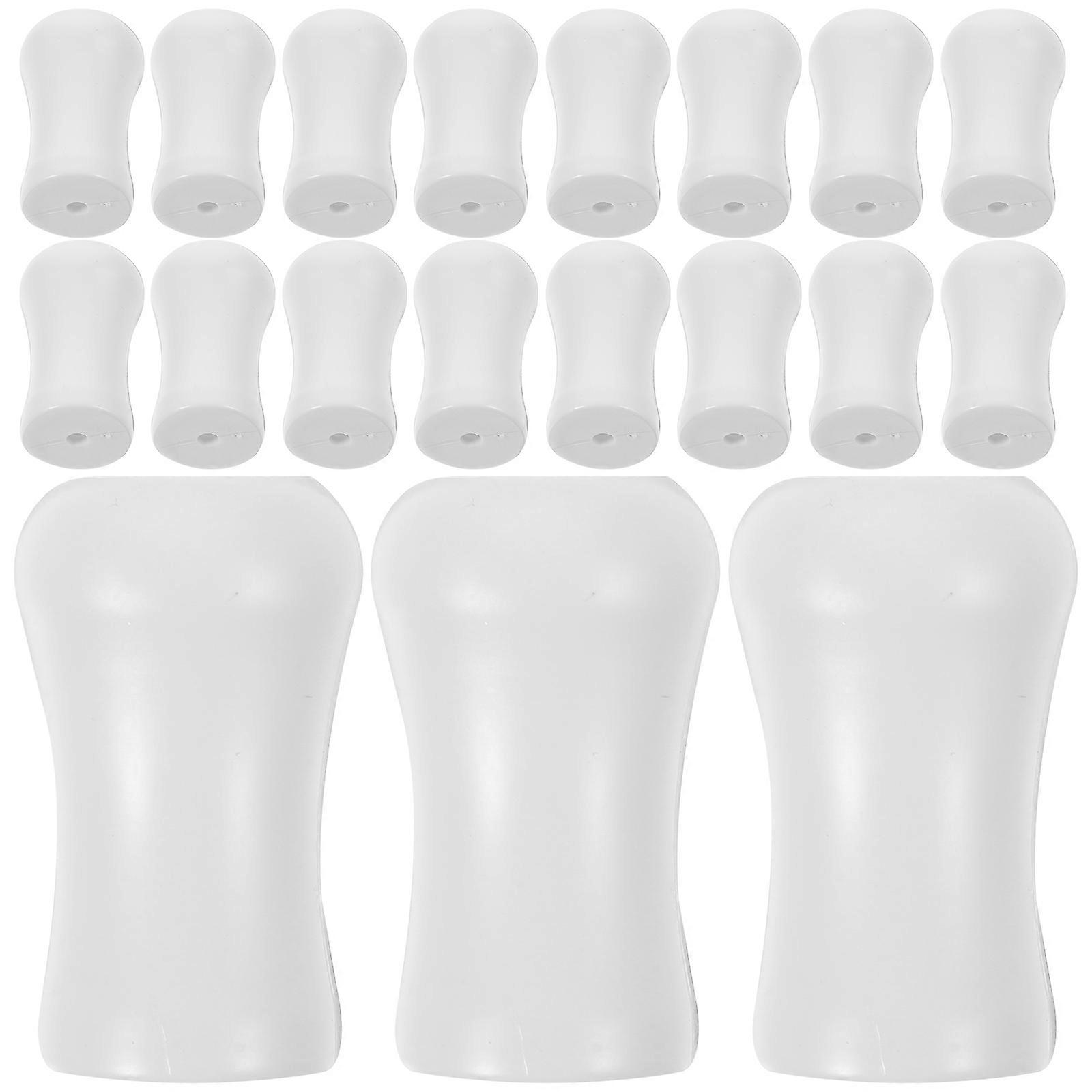 Plastic Cord Knobs Window Blind Shades for Decor 72Pcs White Drops Set