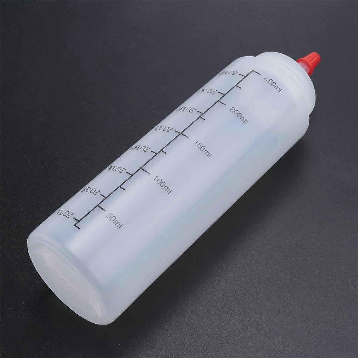 12-Pack 8 Oz Squeeze Bottles with Red Tip Cap-Plastic Squirt Bottle