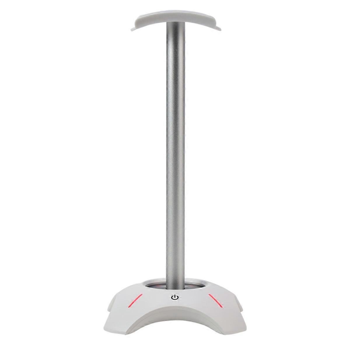 RGB Headphone Stand with 2xUSB2.0 Desktop Headset Holder White