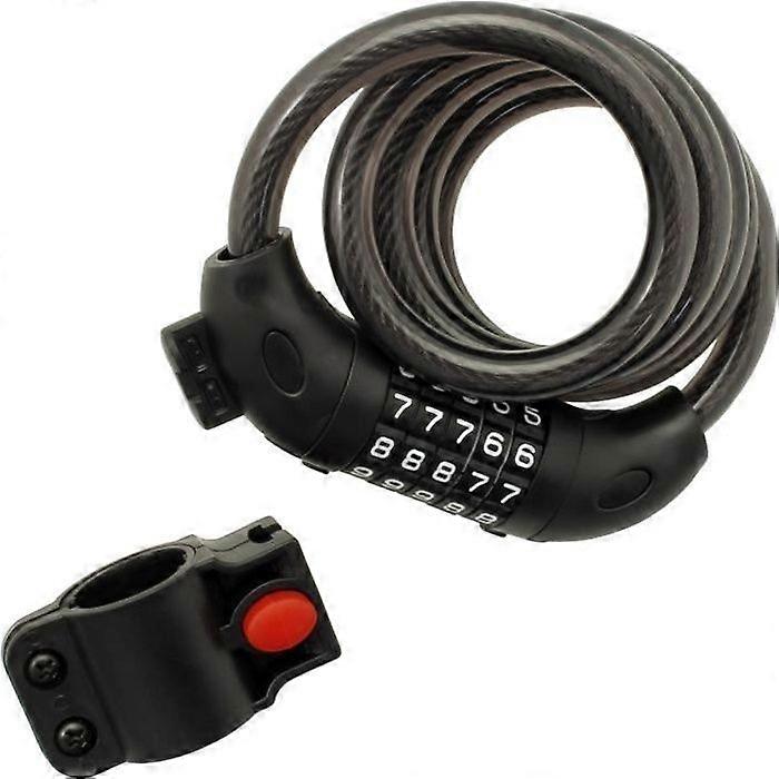 CampTeck 5-Digit Combination Bike Cable Lock - 120cm - Robust and Versatile