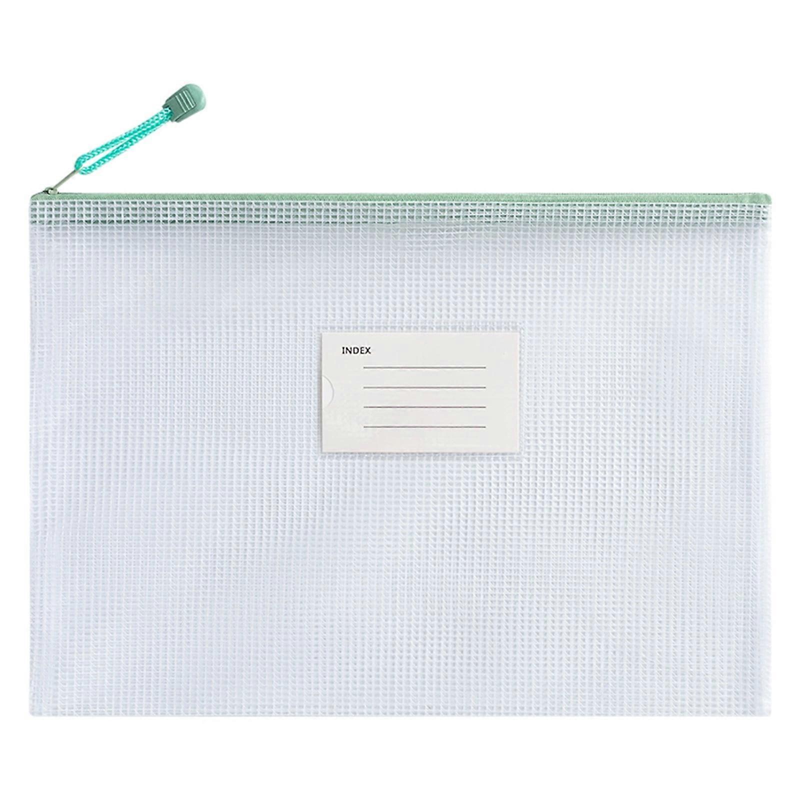 YMARPT Mesh Zipper Pouch Bags, Mesh Zipper Pouch 1PC, A4 Mesh Zipper Document Bag, Plastic Zipper File Document Folders, Pouches for Organization