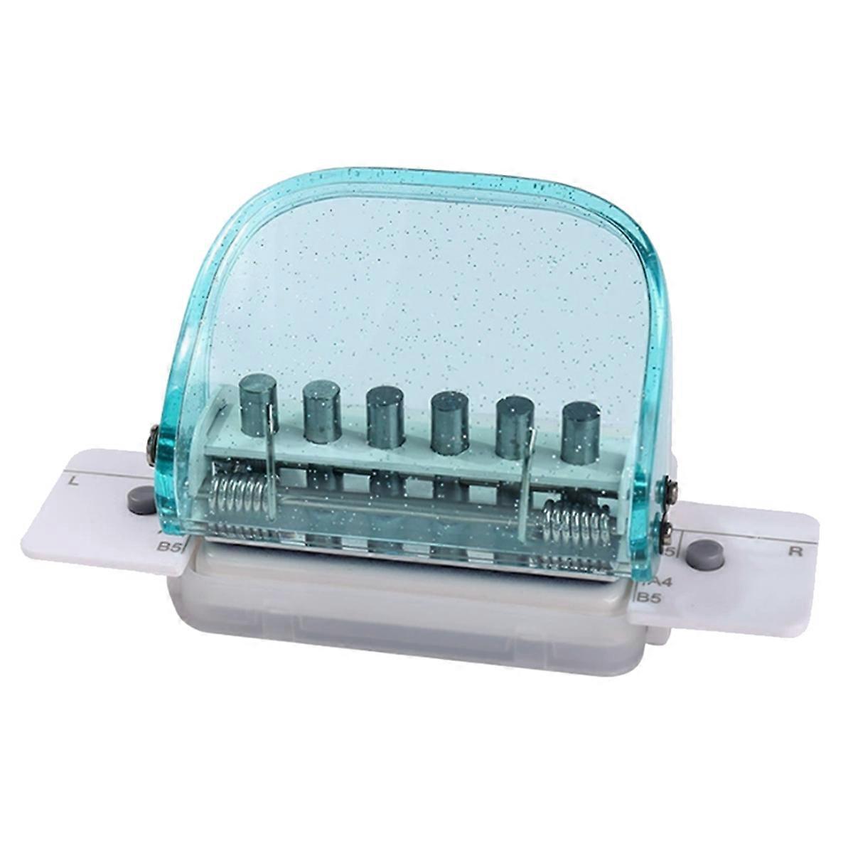 6 Hole Punch Ideal for Binding Notebook and Documents, Quick Positioning of Holes, Manual Binding Supplies