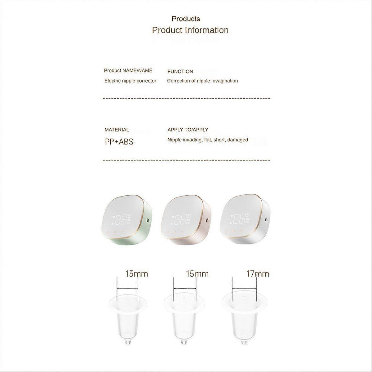 Electric Inverted Nipple Corrector Portable Niplette Correct Flat,A