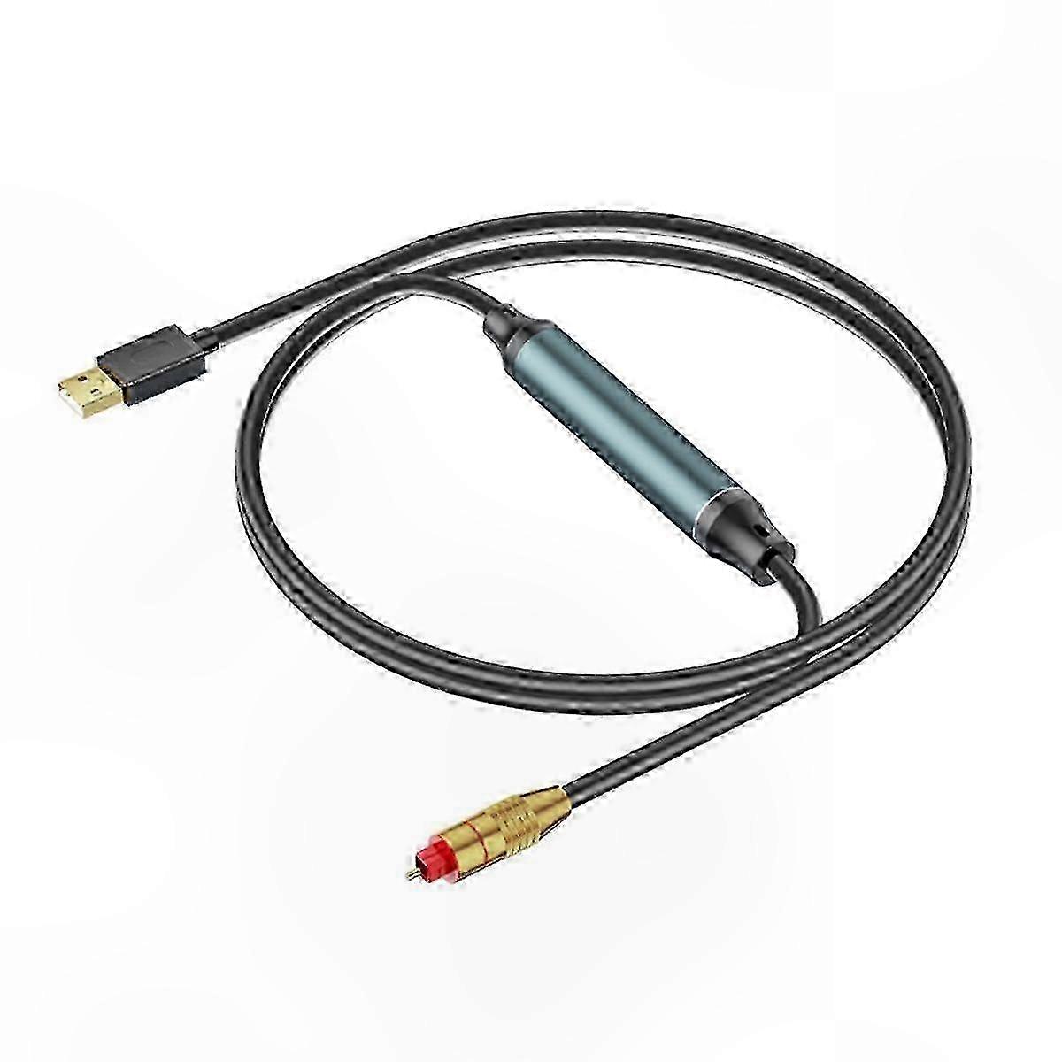 USB to Optical o Adapter, USB A to Fiber Optic SPDIF o Converter Cable for High-Quality Sound
