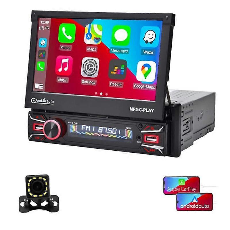 1Din Car Stereo Wireless CarPlay Android Auto