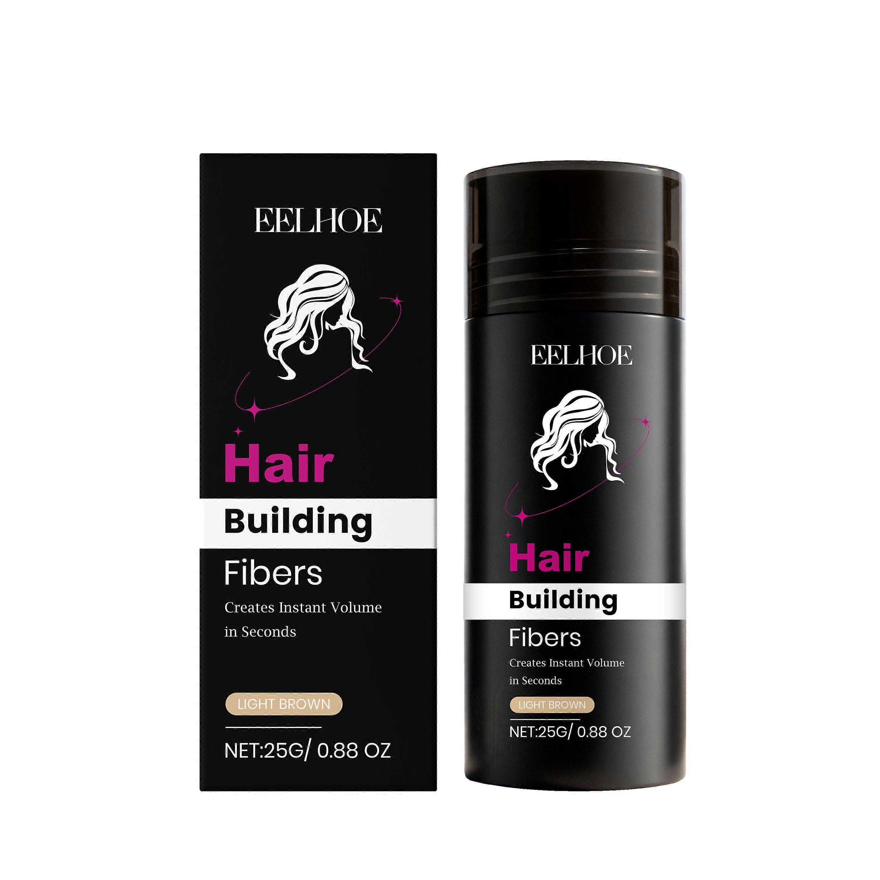 EELHOE Light Brown Keratin Modification Powder Is A Natural Hair Color Supplement, Fluffy And Portable Daily Hair Care Powder