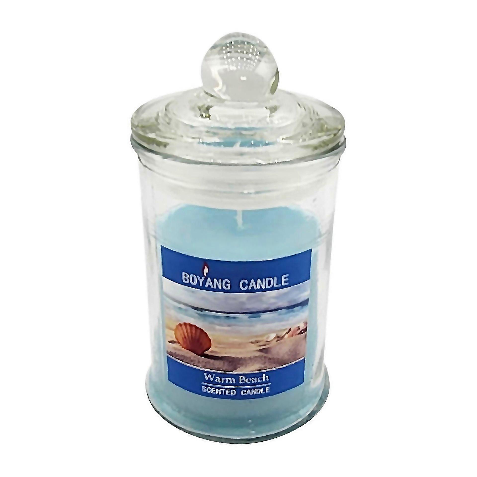 For 1pc 90g Transparent Soy Wax Scented Candle In Clear Glass Jar Suitable For Home Decoration And R