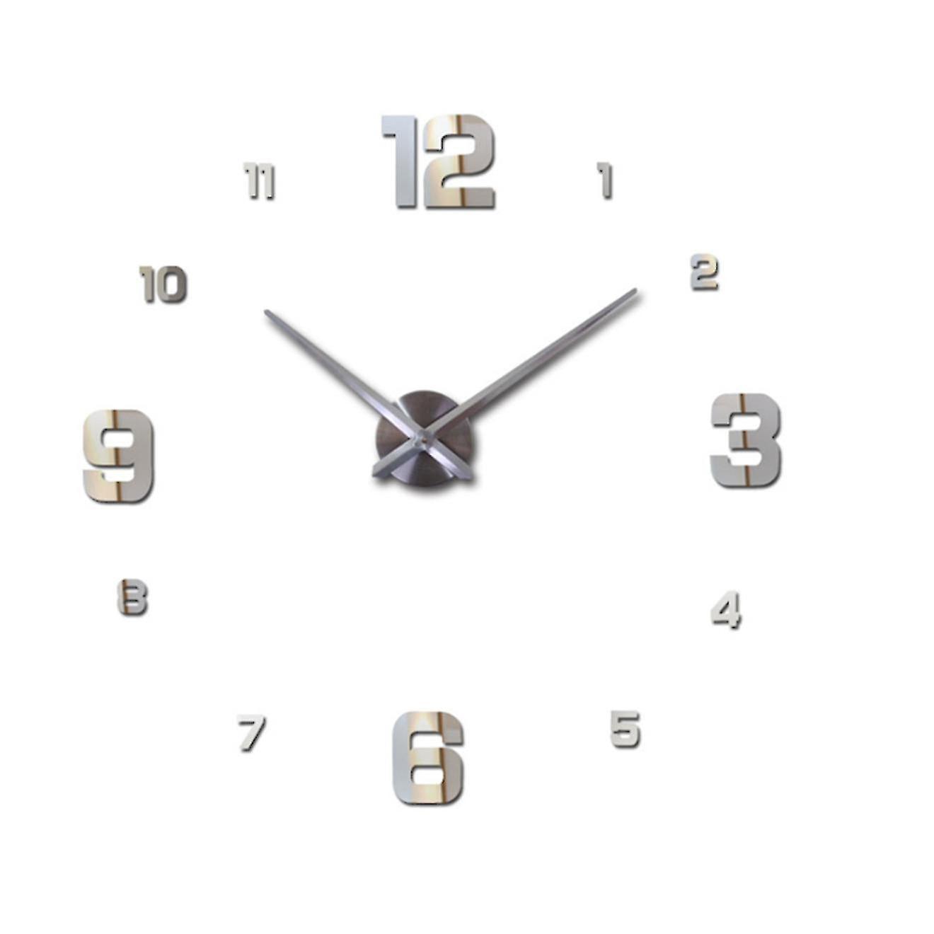 シーリングライト器具クリエイティブデジタルDIY壁掛け時計ミニマリスト時計リビングルームクォーツウォールステッカー時計