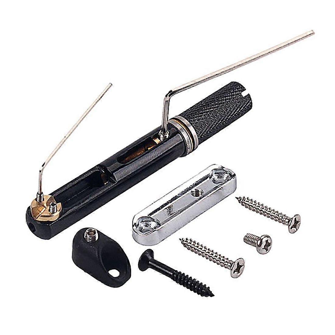 Black 5 Strings Single Headless Round Bar Bridges Kit