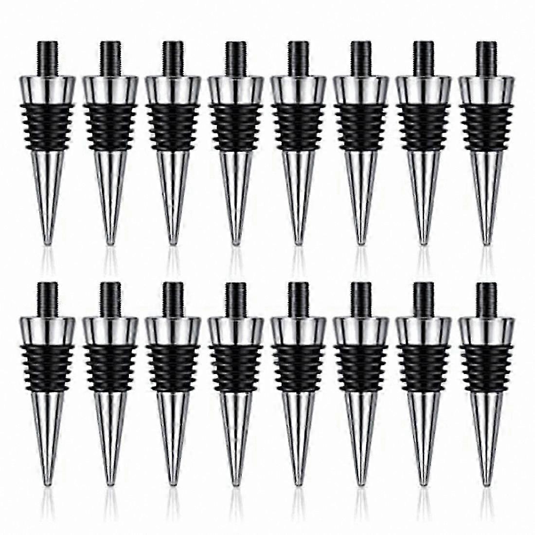 16-Piece Reusable Wine Cork Kit with Metal Inserts for Crafting and Events