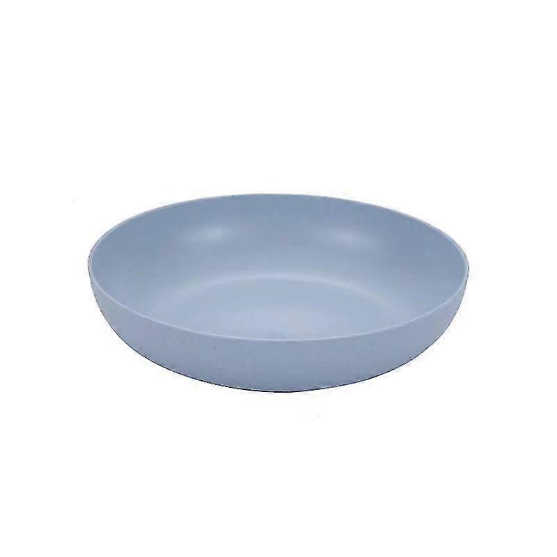 Wheat Straw Plate, Environmentally Friendly And Healthy / Non-toxic, Multifunctional Plate, Non-breakable, Color: Blue