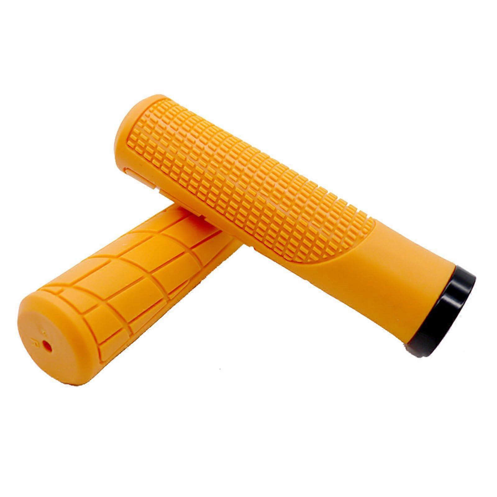 Handlebar Grips 1 Pair Shock Absorbing Rubber For Mountain Bikes Soft Comfort Universal Fit For Most MTB Handlebars