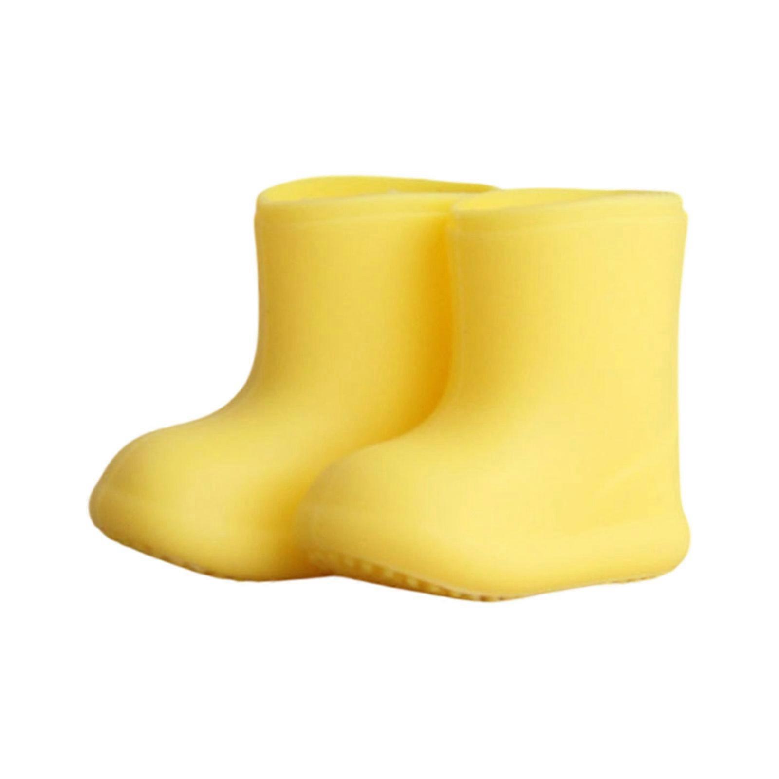 Miniature Waterproof Boot Secure Grip Shoes Essential For 1/12 Doll Enthusiasts  Yellow