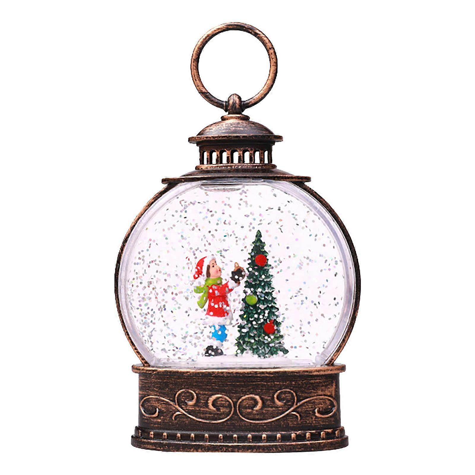 LED Snow Globe Lantern with Santa, Christmas Decoration for Home, compatible with Generic Clearance