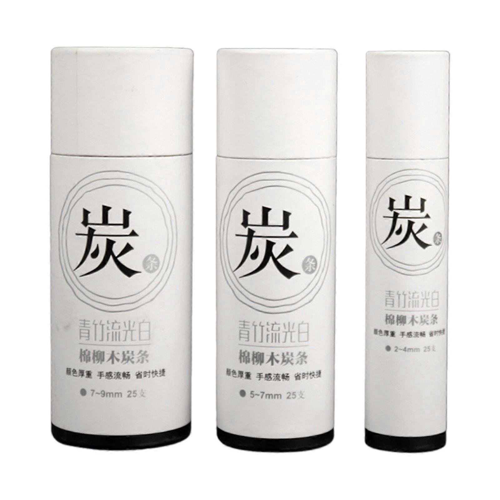 75 Pcs 2-9mm Charcoal Drawing Pencils Willow Charcoal Sticks Charcoal Pencils Art Drawing Tool for Students Hobbyists Multicolor