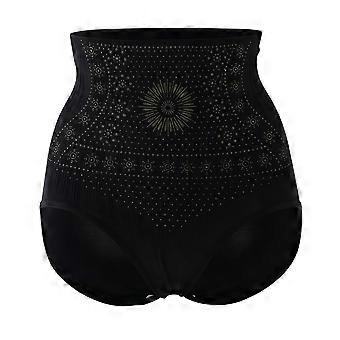 Mutandine invisibili a vita alta con controllo addominale per donna, con elastico in vita in nylon, colore XL